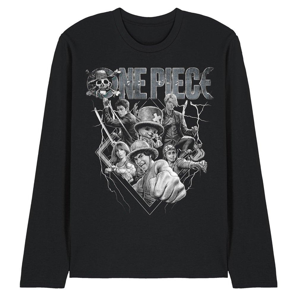 Black - One Piece - One Piece Straw Hat Crew Heavy Metal Long Sleeve T - 1