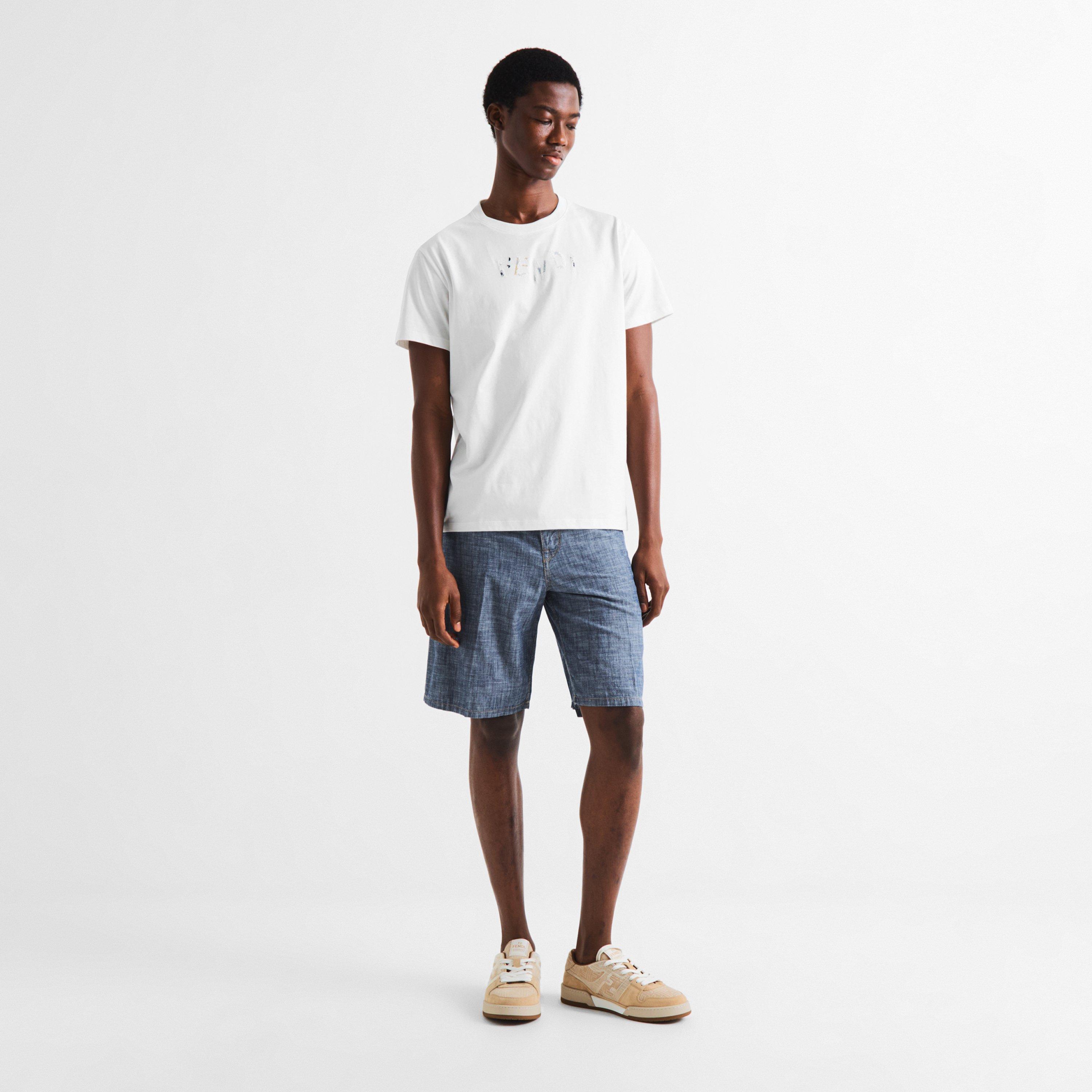 Blue - Fendi - Men's Woven Tracksuit Shorts - 6