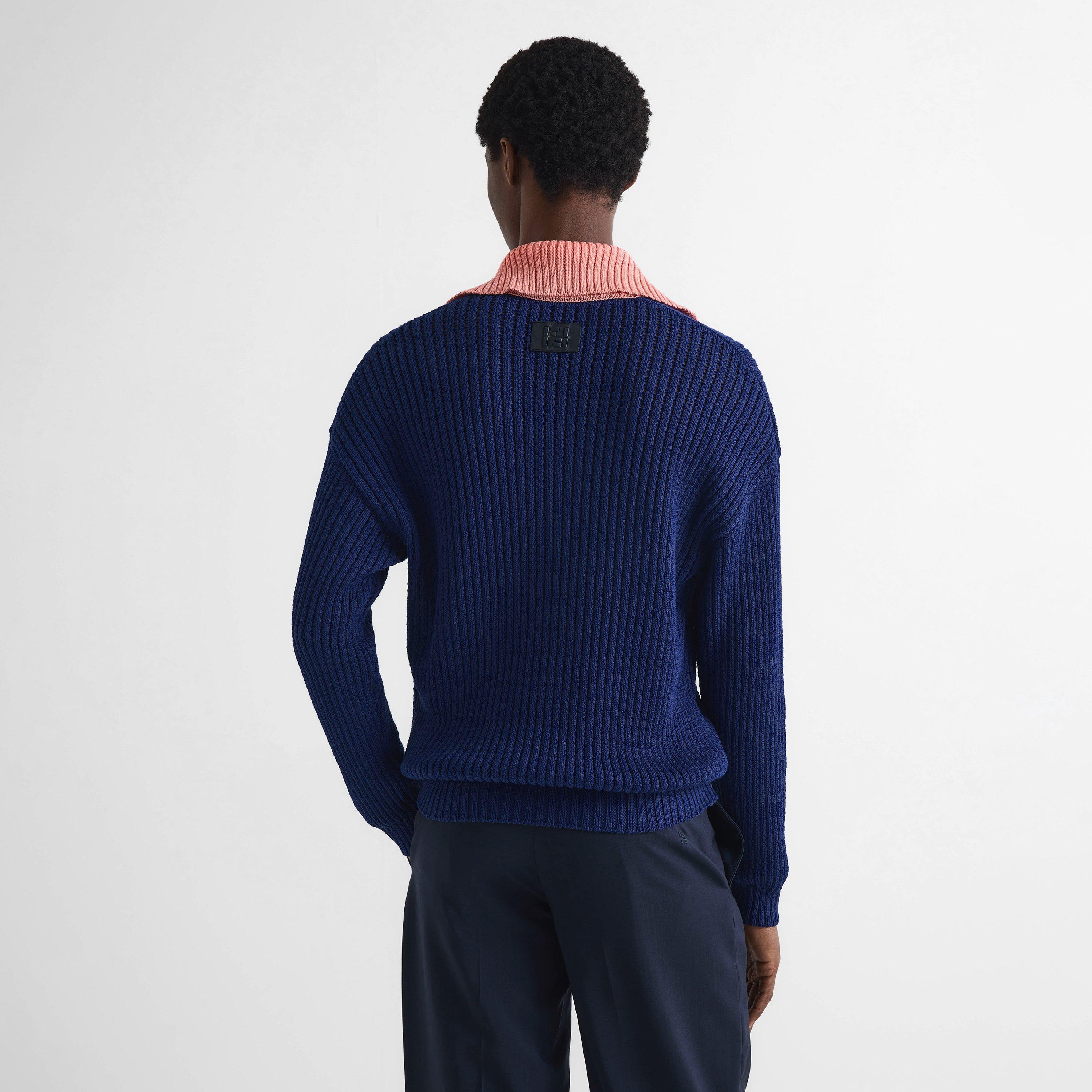 Multi - Fendi - Men's V-Neck Jumper - 4
