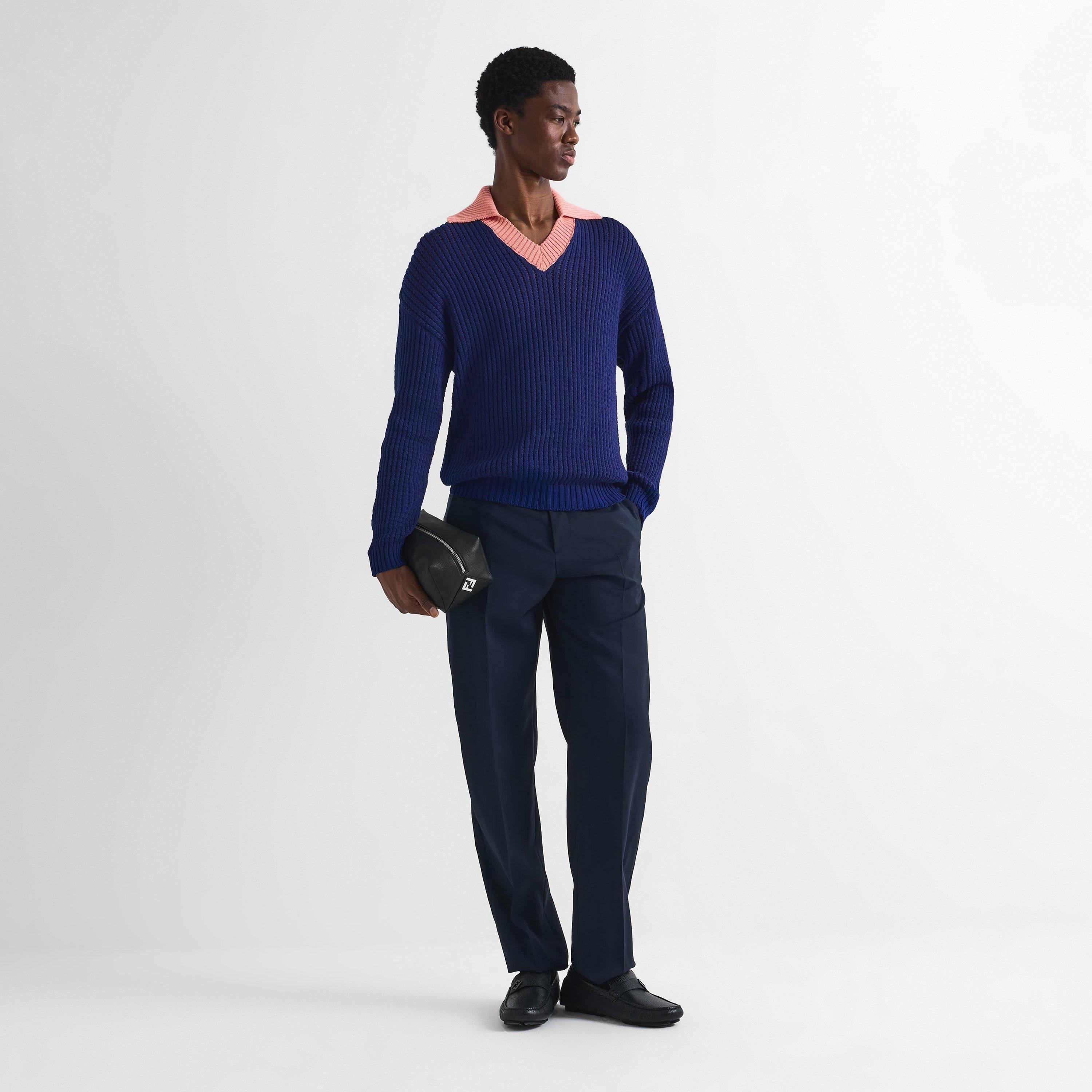 Multi - Fendi - Men's V-Neck Jumper - 6