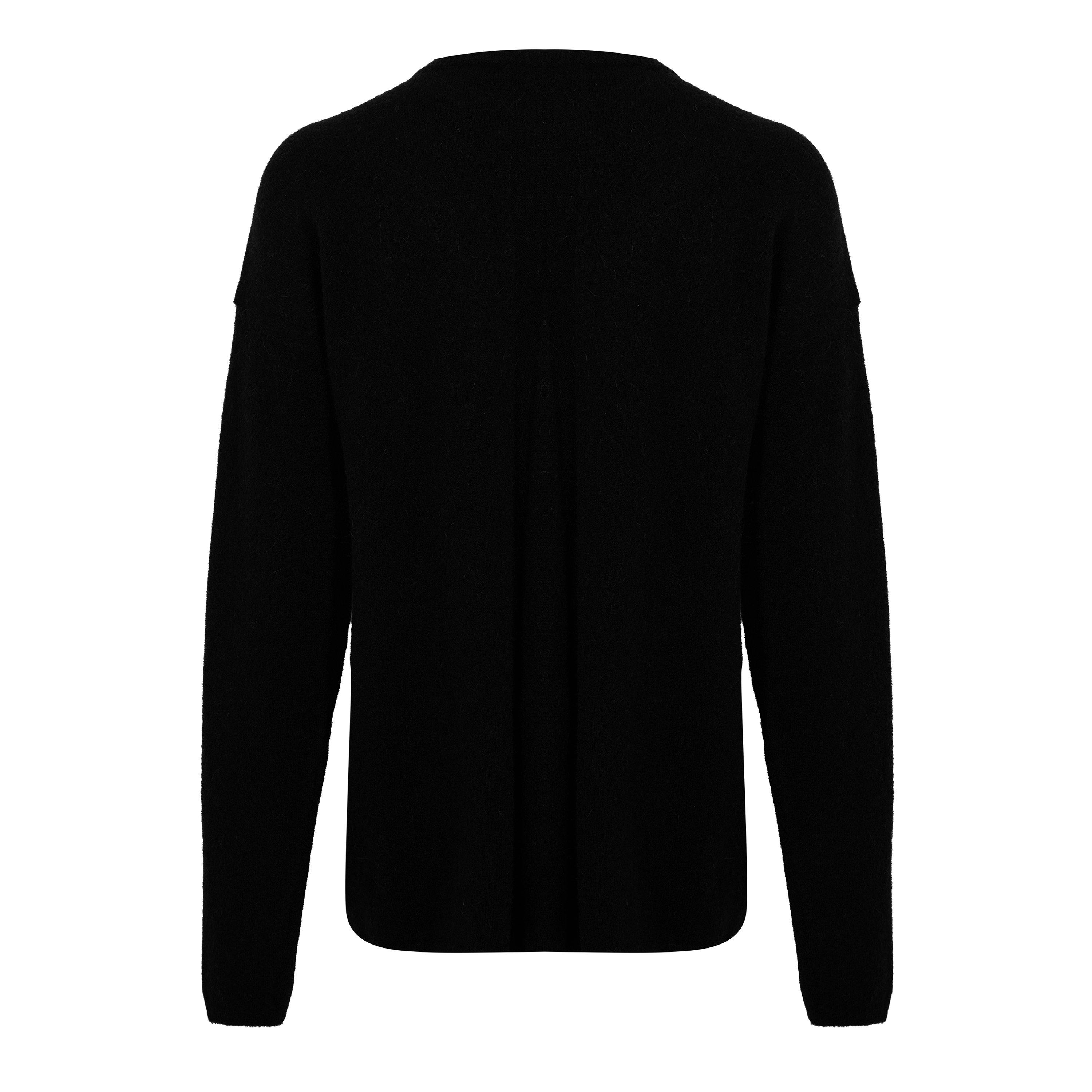 Black - Rick Owens - Men's Round Neck Knitted Crew Neck Jumper - 2