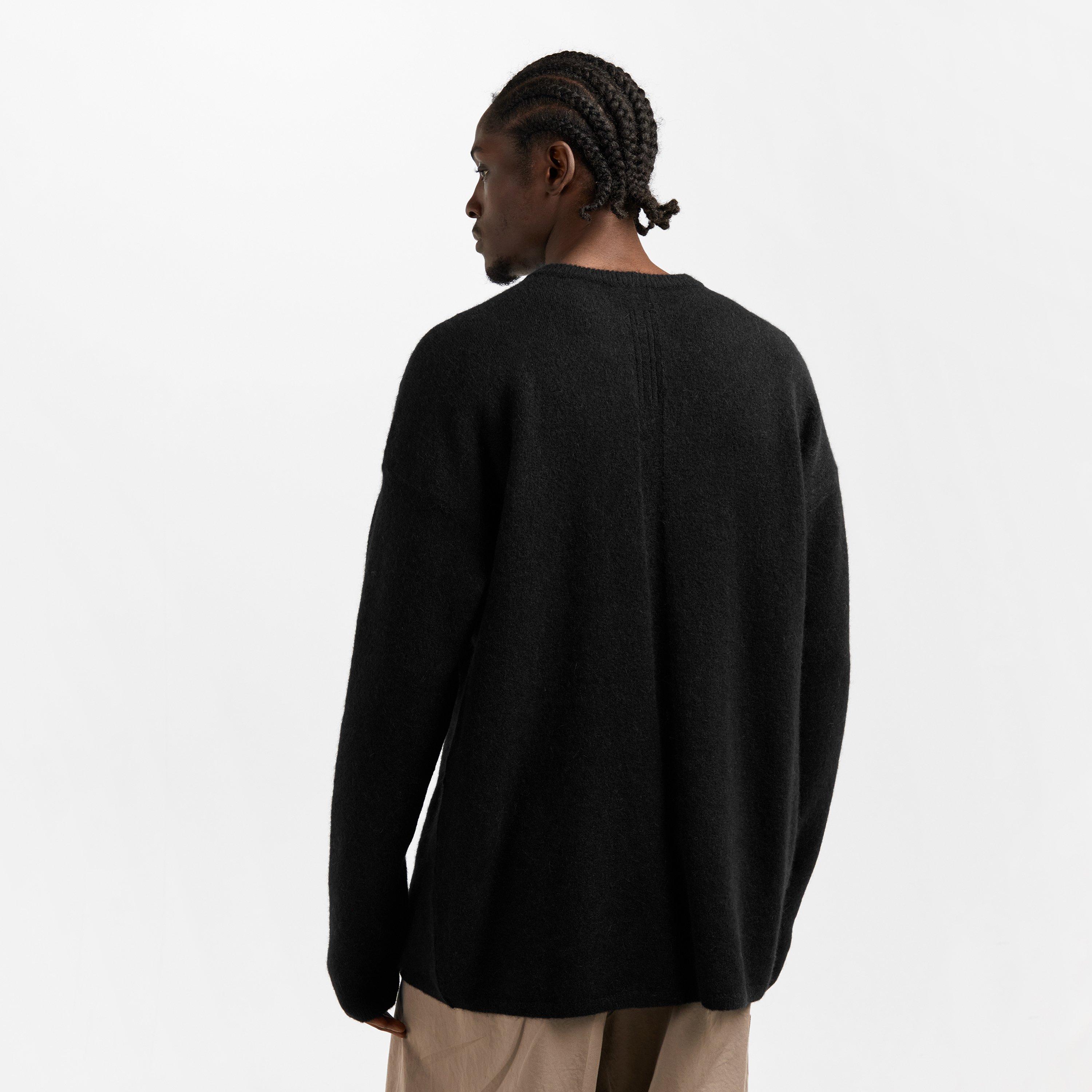 Black - Rick Owens - Men's Round Neck Knitted Crew Neck Jumper - 4