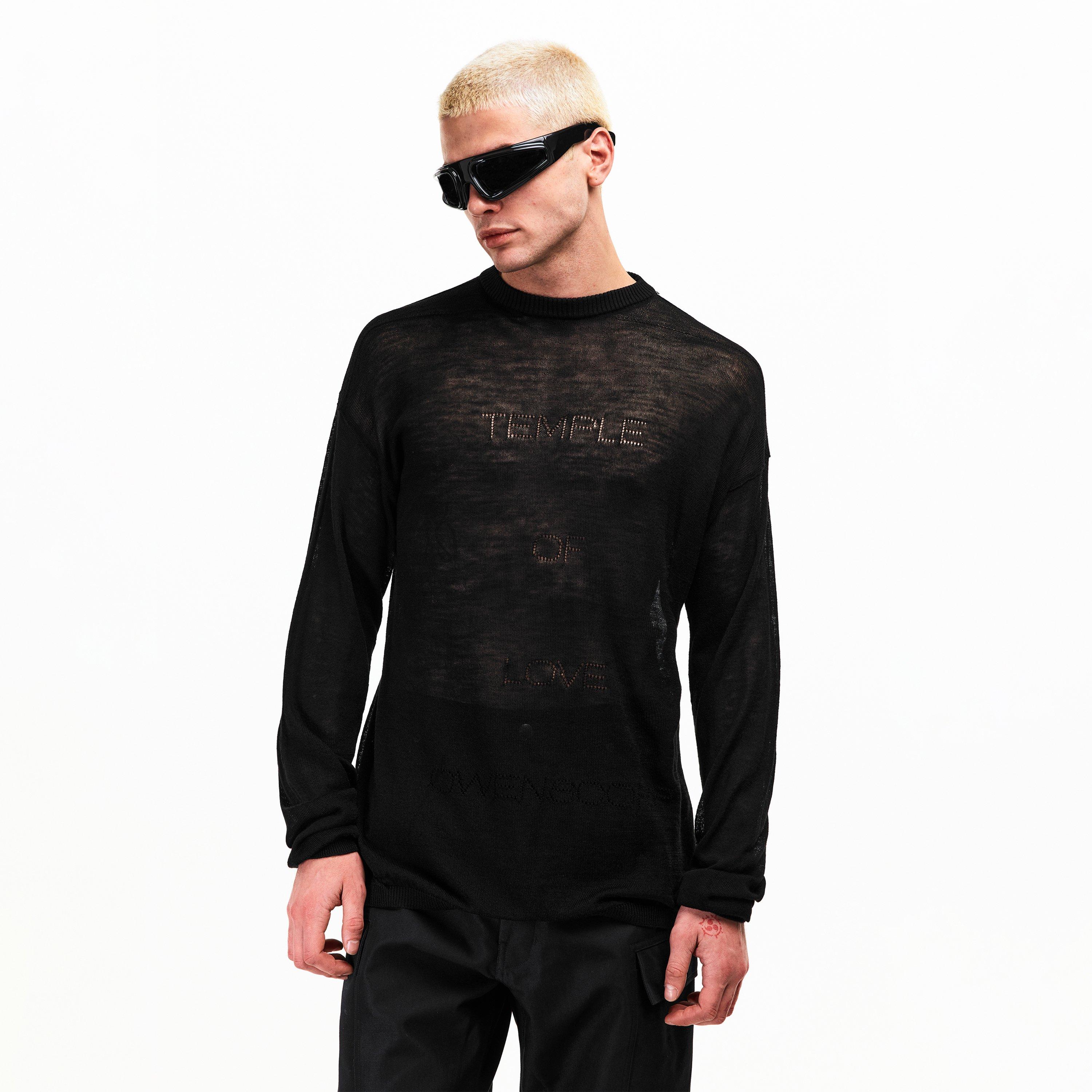 Black - Rick Owens - Rick Temple SheerSwt Sn61 - 3