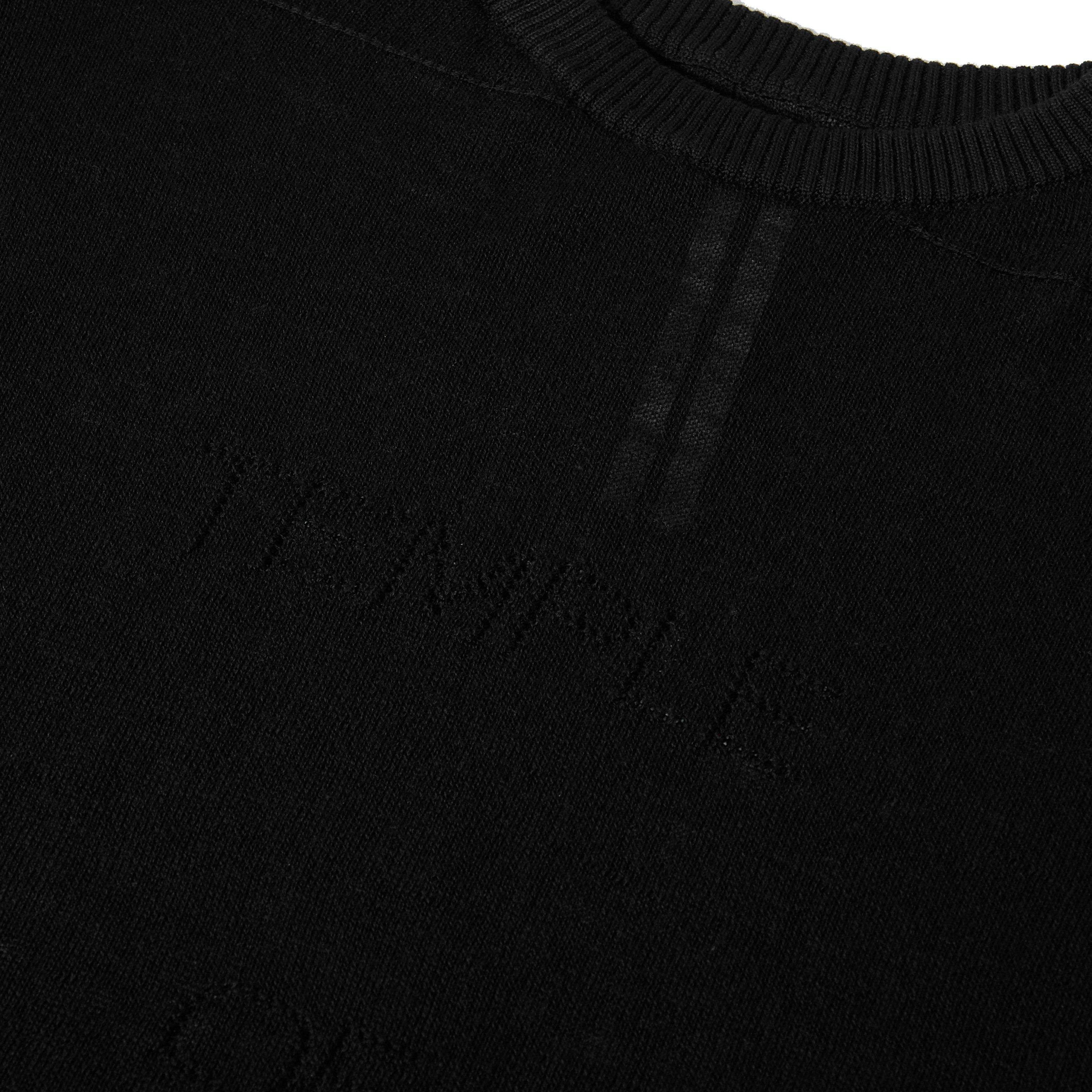 Black - Rick Owens - Men's Temple Sheer Sweat Crew Neck Jumper - 5