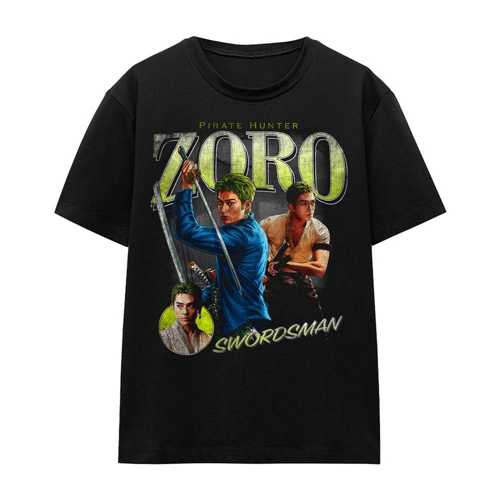 Black - One Piece - One Piece Zoro Homage T-Shirt Black - 4