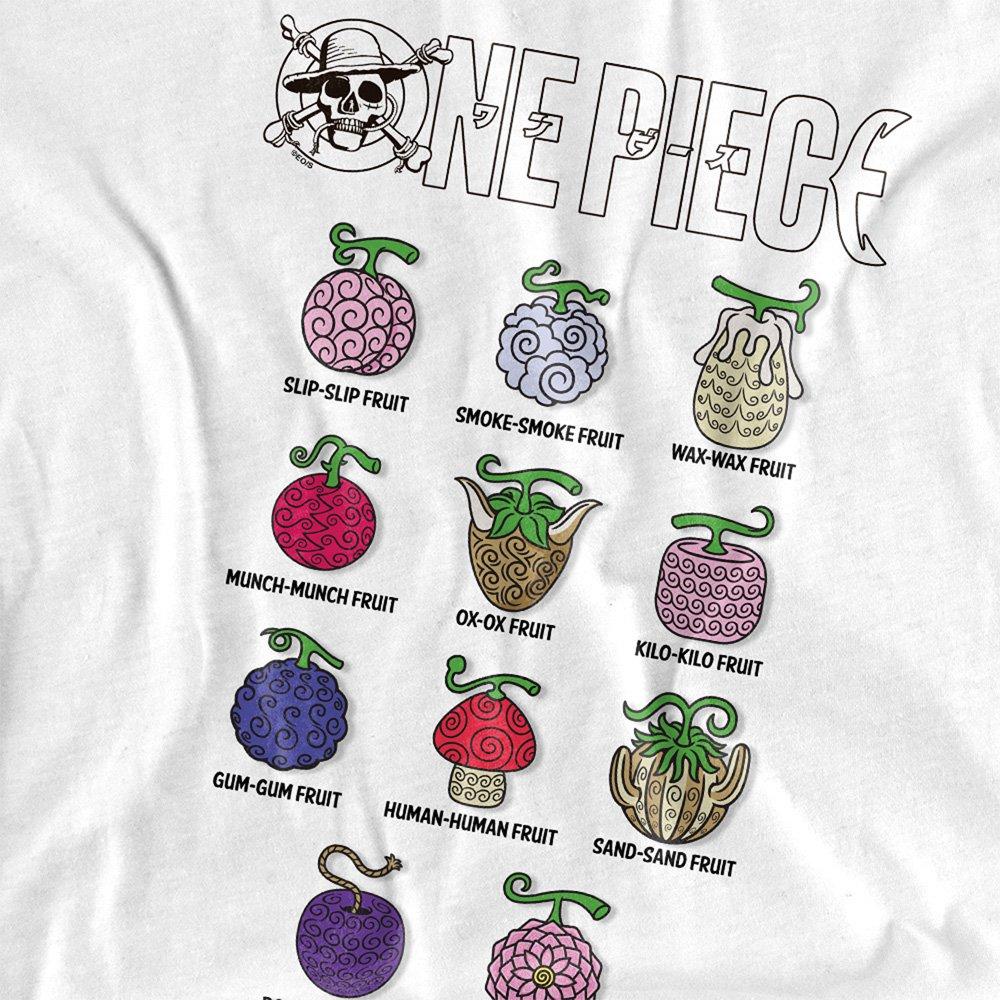 White - One Piece - One Piece Devil Fruits T-Shirt White - 2
