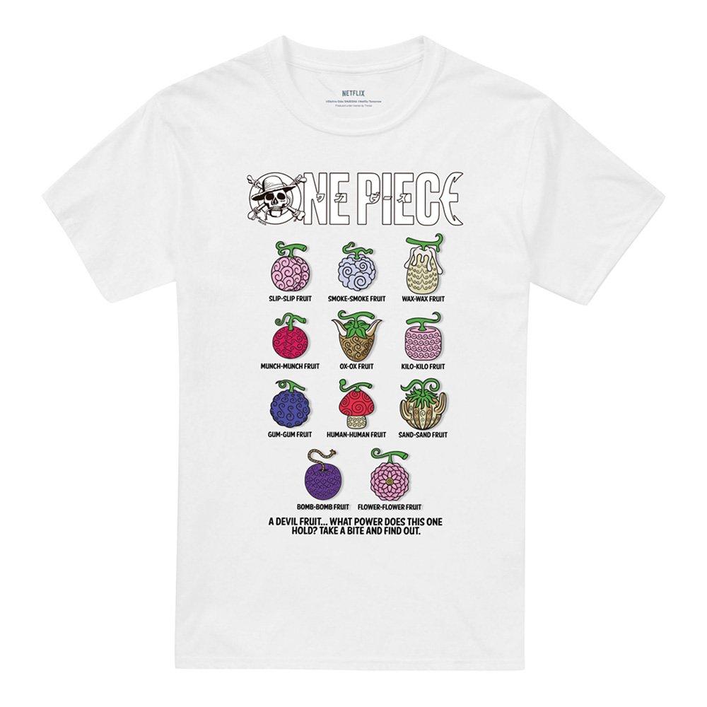 White - One Piece - One Piece Devil Fruits T-Shirt White - 4