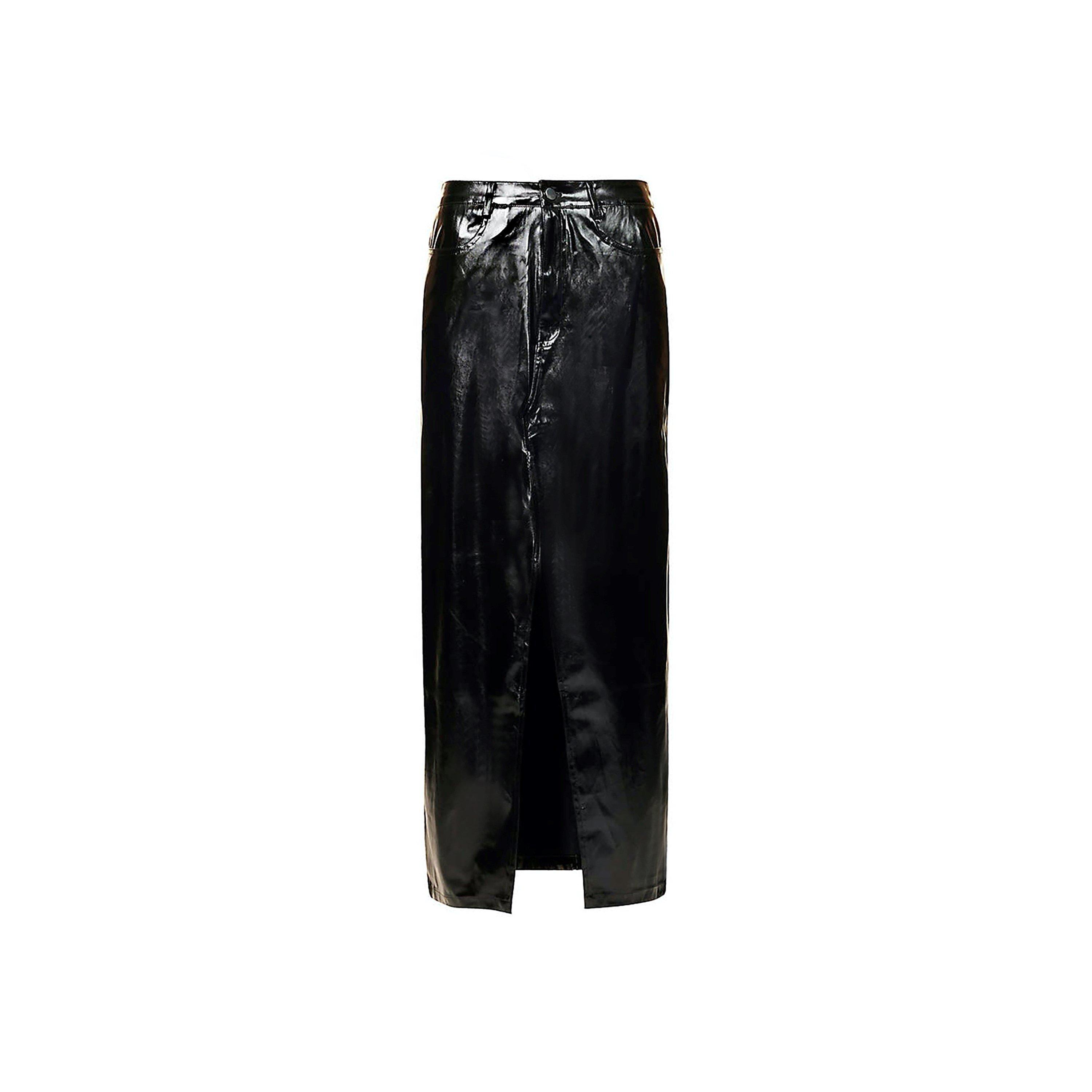 Amylynn Women's Lupe Slit Maxi Skirt - Black - L (12)
