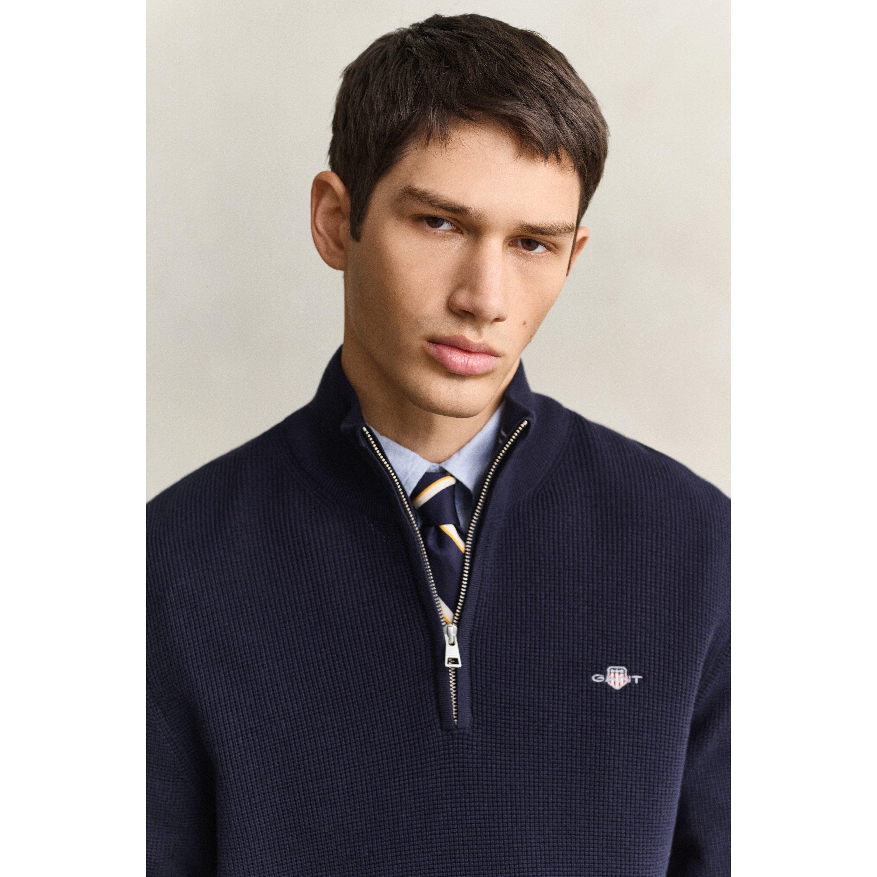 Even Blue 433 - Gant - Gant Mcr Txt 1/2 Zip Sn64 - 4
