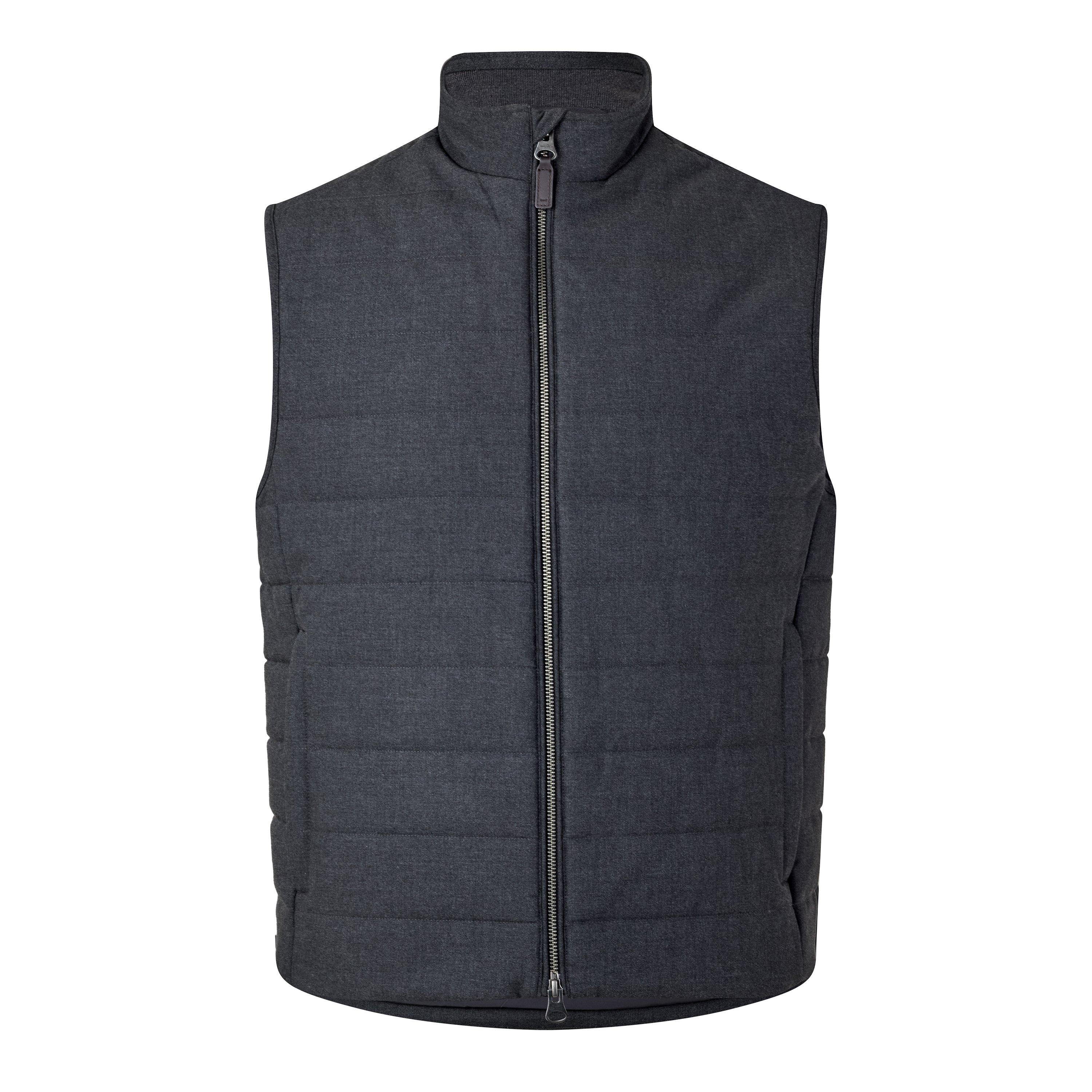 Anthracite 35 - Gant - Gant Ins Flnnl Vest Sn64 - 1