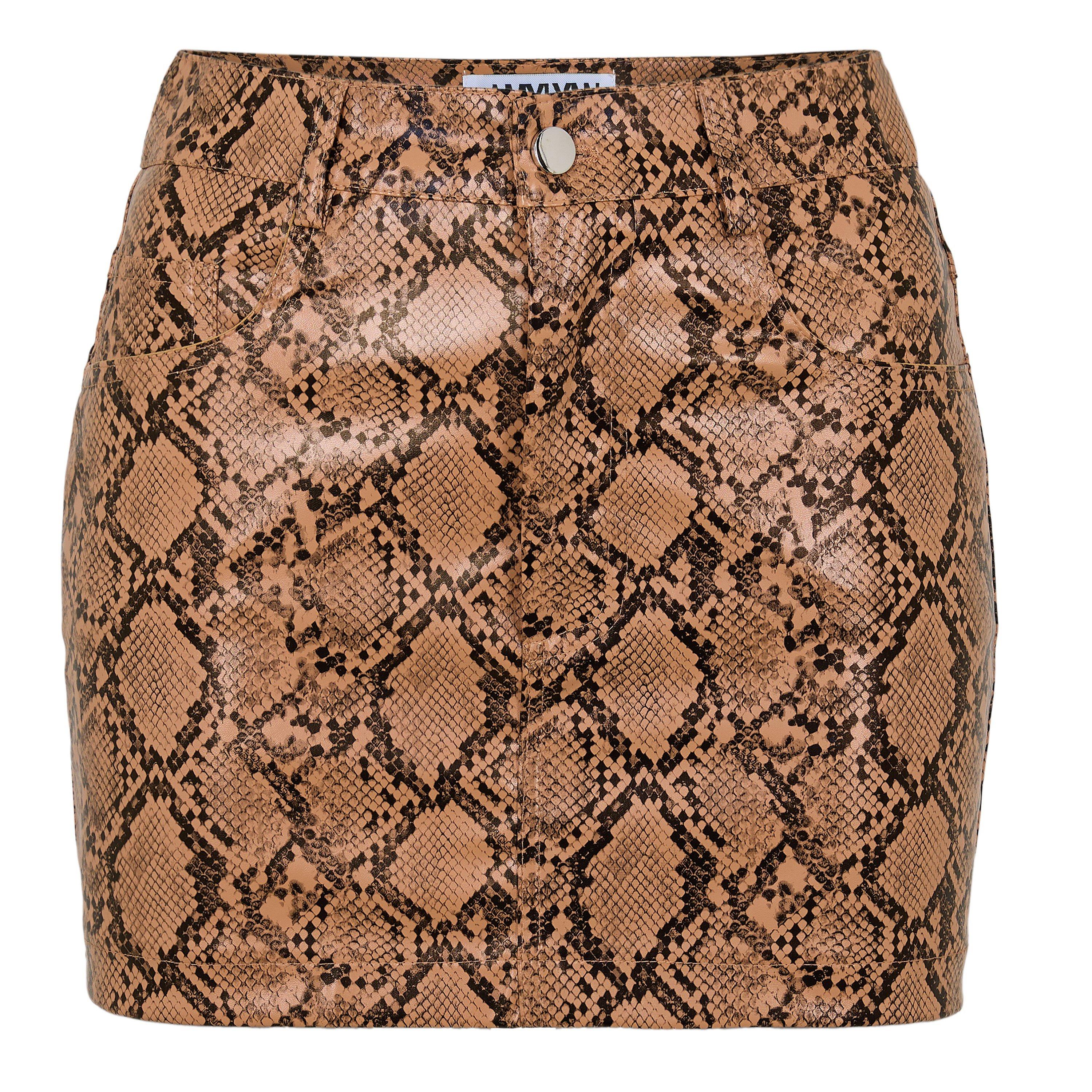 Brown - AmyLynn - Women's Mini Skirt - 1