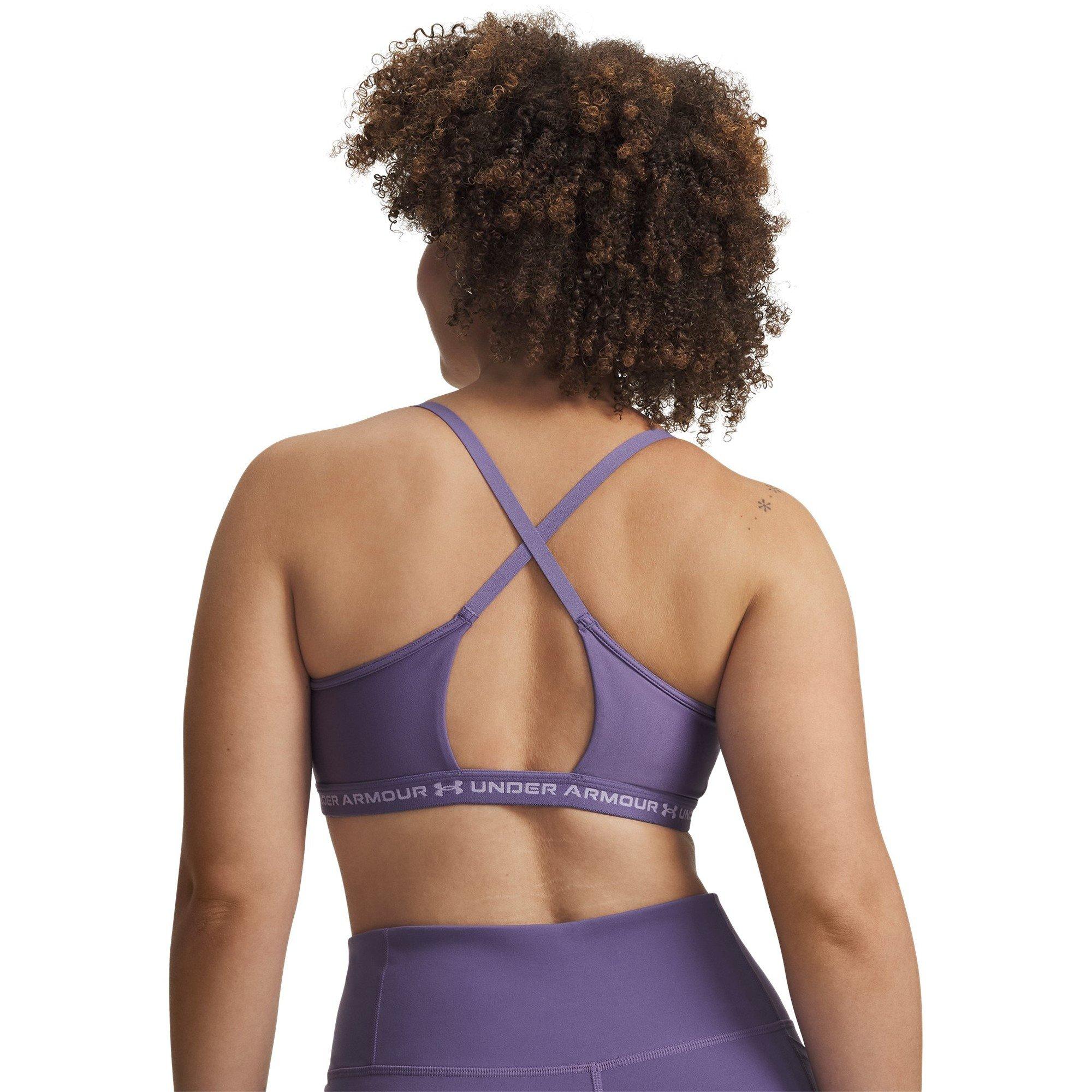 Purple Luxe - Under Armour - Crossback Low Womens Sports Bra - 8