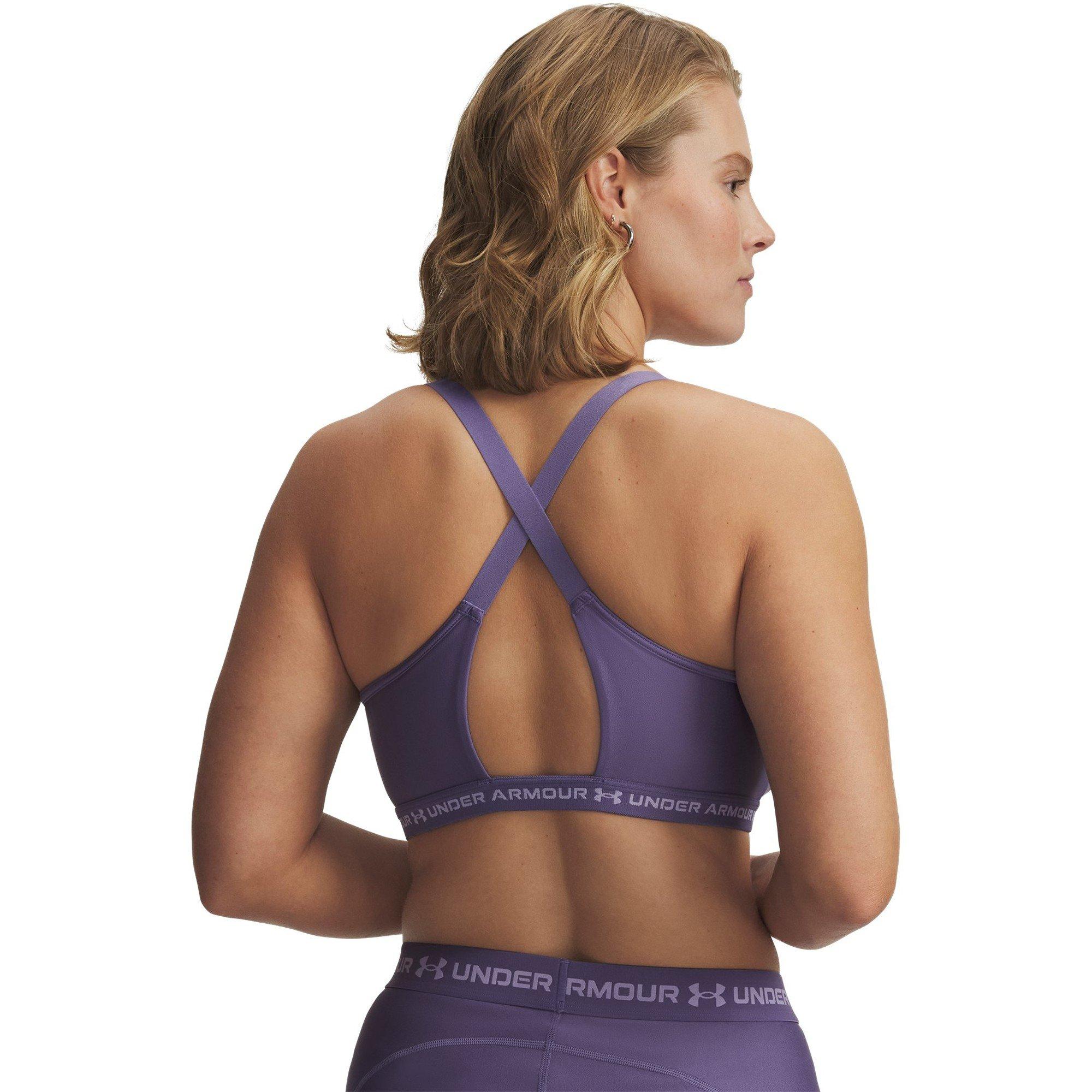Purple Luxe - Under Armour - Crossback Low Womens Sports Bra - 10