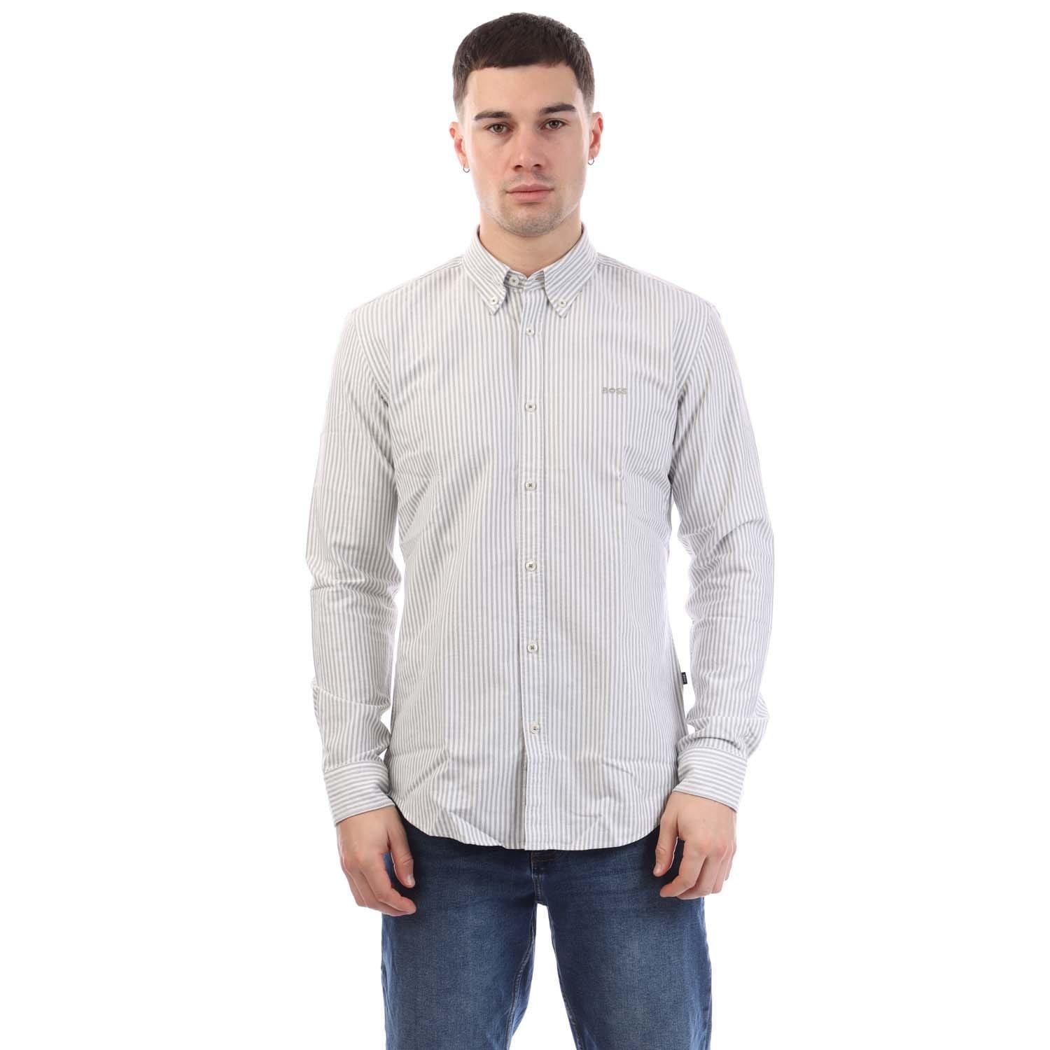 Green - Boss - H-Roan-Bd-E-C1-243 Slim Fit Shirt - 1