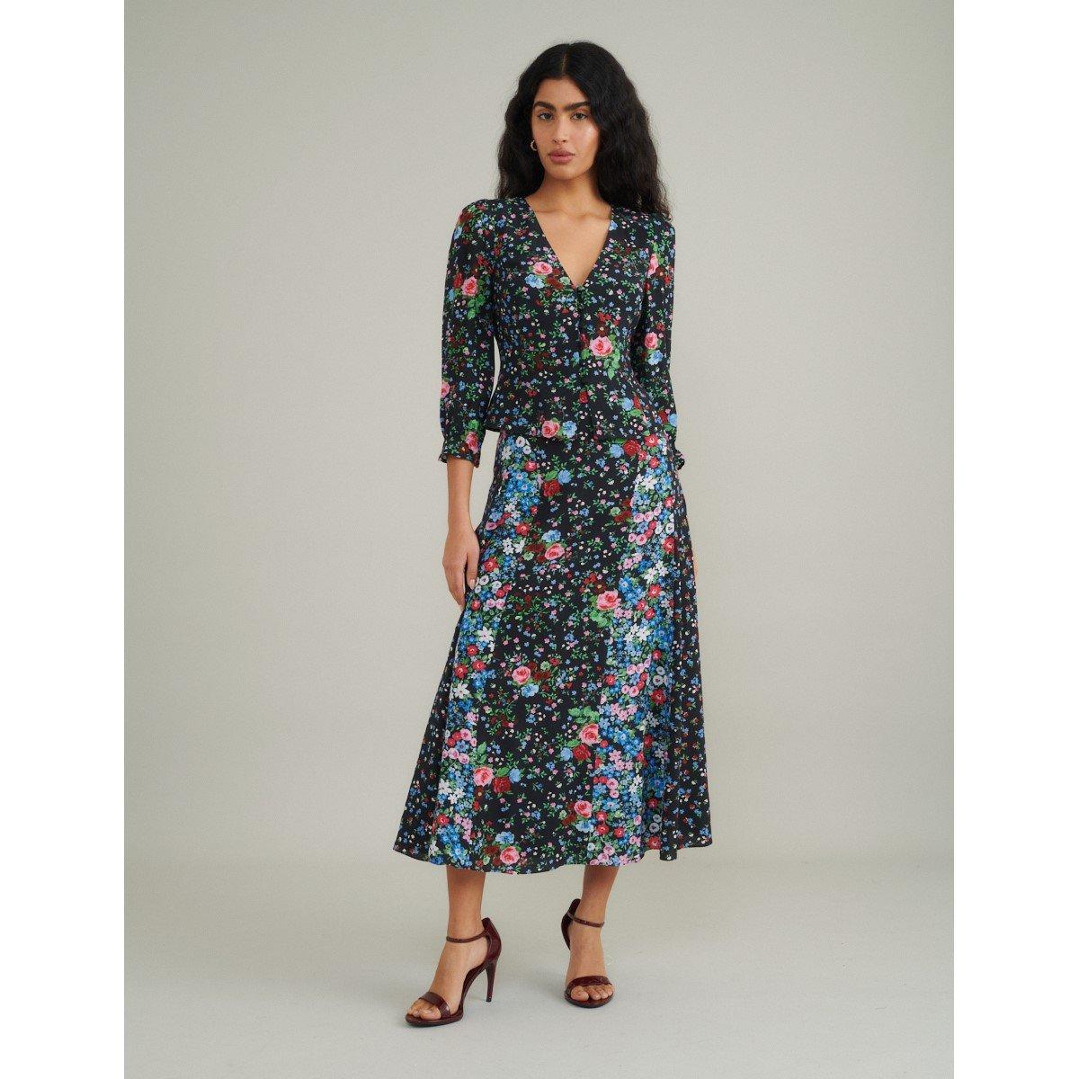 Black - Nobodys Child - Women's Midi Skirt - 1