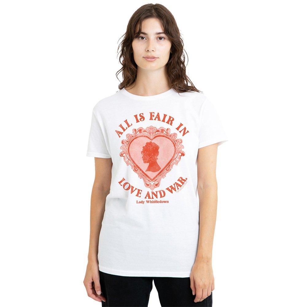 White - Bridgerton - Bridgerton Love And War Lady Whistledown T Shirt - 1