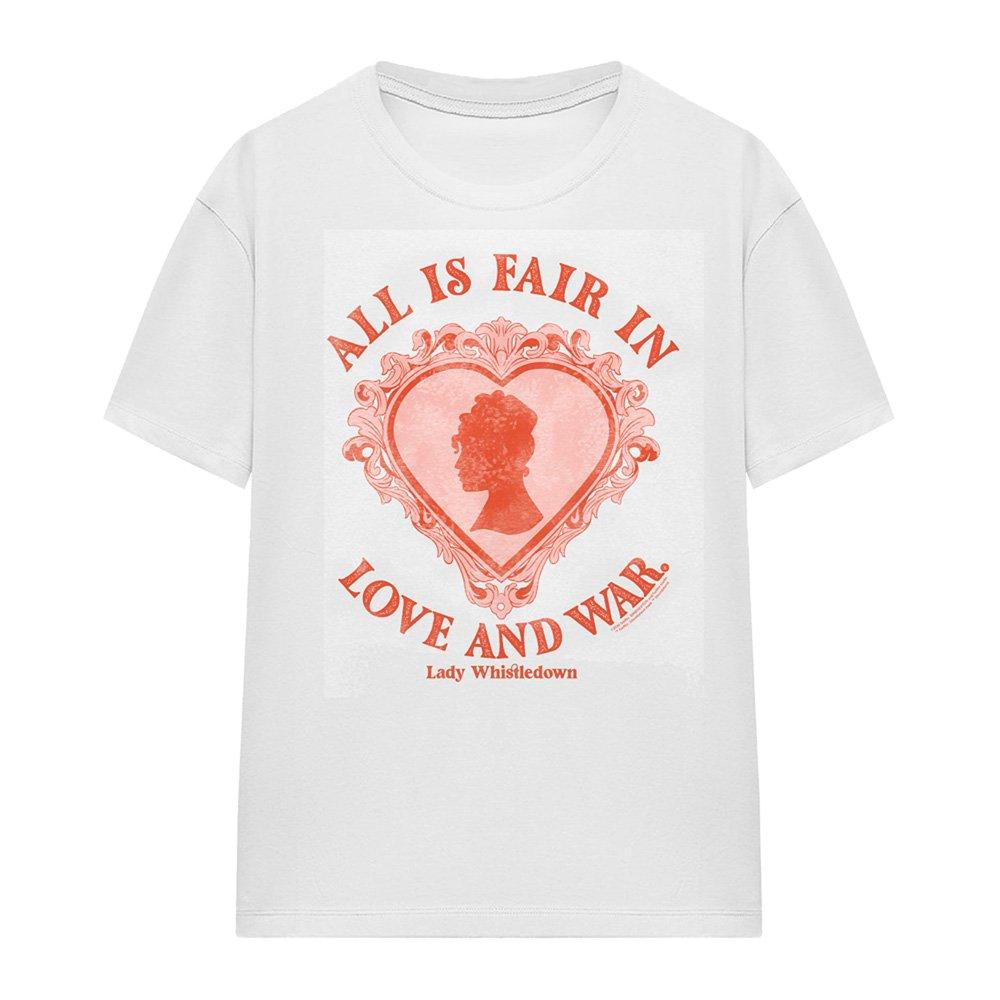 White - Bridgerton - Bridgerton Love And War Lady Whistledown T Shirt - 4