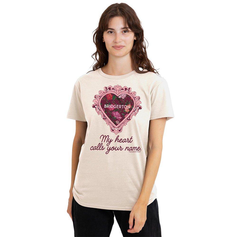 Beige - Bridgerton - Bridgerton My Heart Calls Your Name T Shirt Natur - 1