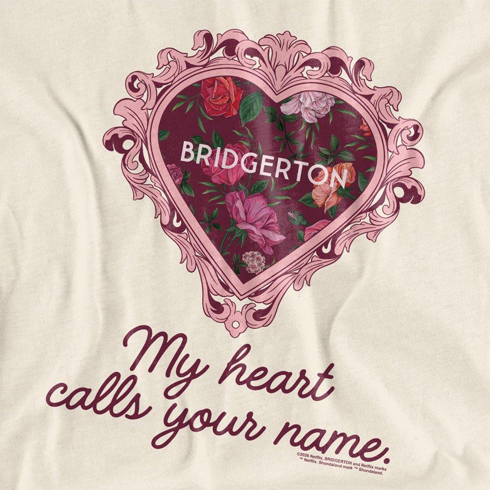 Beige - Bridgerton - Bridgerton My Heart Calls Your Name T Shirt Natur - 2
