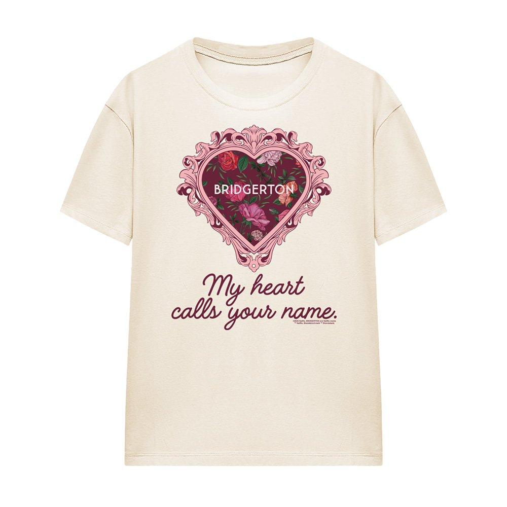 Beige - Bridgerton - Bridgerton My Heart Calls Your Name T Shirt Natur - 4