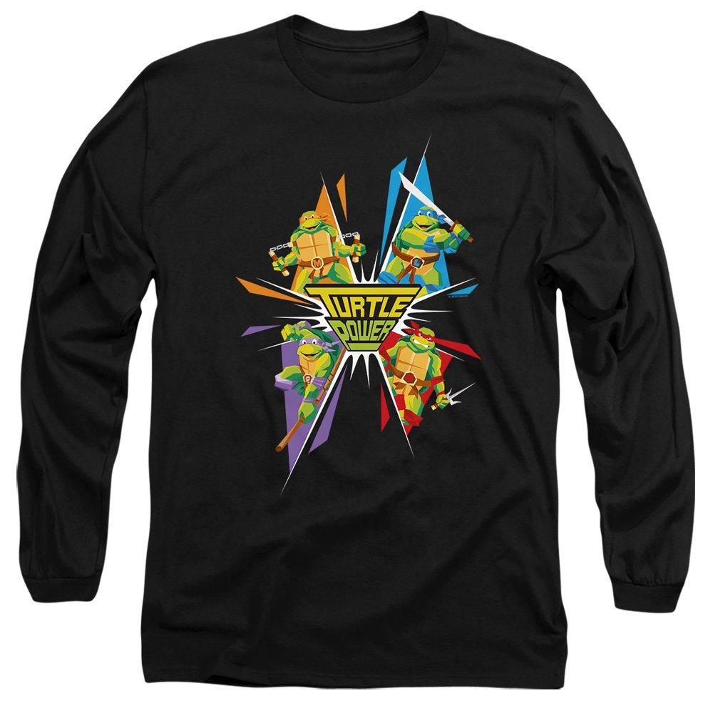 Black - Teenage Mutant Ninja Turtles - Tmnt Turtle Power Long Sleeve T-Shirt Black - 1