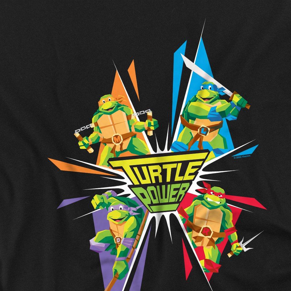 Black - Teenage Mutant Ninja Turtles - Tmnt Turtle Power Long Sleeve T-Shirt Black - 2