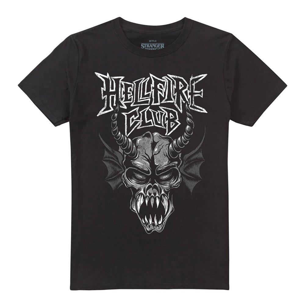 Black - Stranger Things - Stranger Things Hellfire Demon Face T Shirt Black - 4