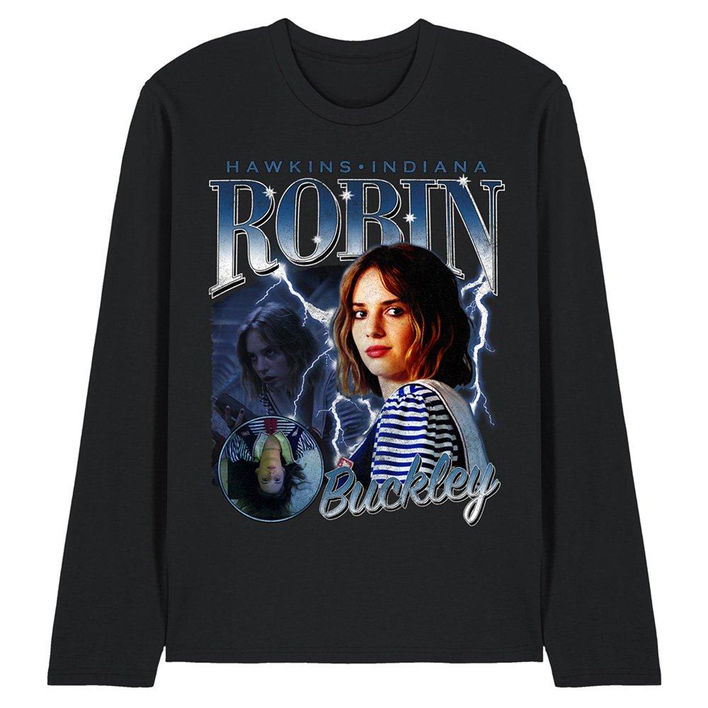 Black - Stranger Things - Stranger Things Robin Homage Long Sleeve T Shirt - 1