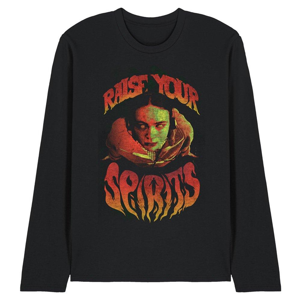 Black - Stranger Things - Stranger Things Raise Your Spirits Long Sleeve T-S - 1