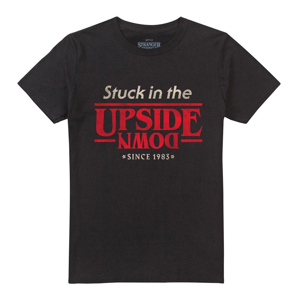 Black - Stranger Things - Stranger Things Upside Down Slogan T-Shirt Black - 4