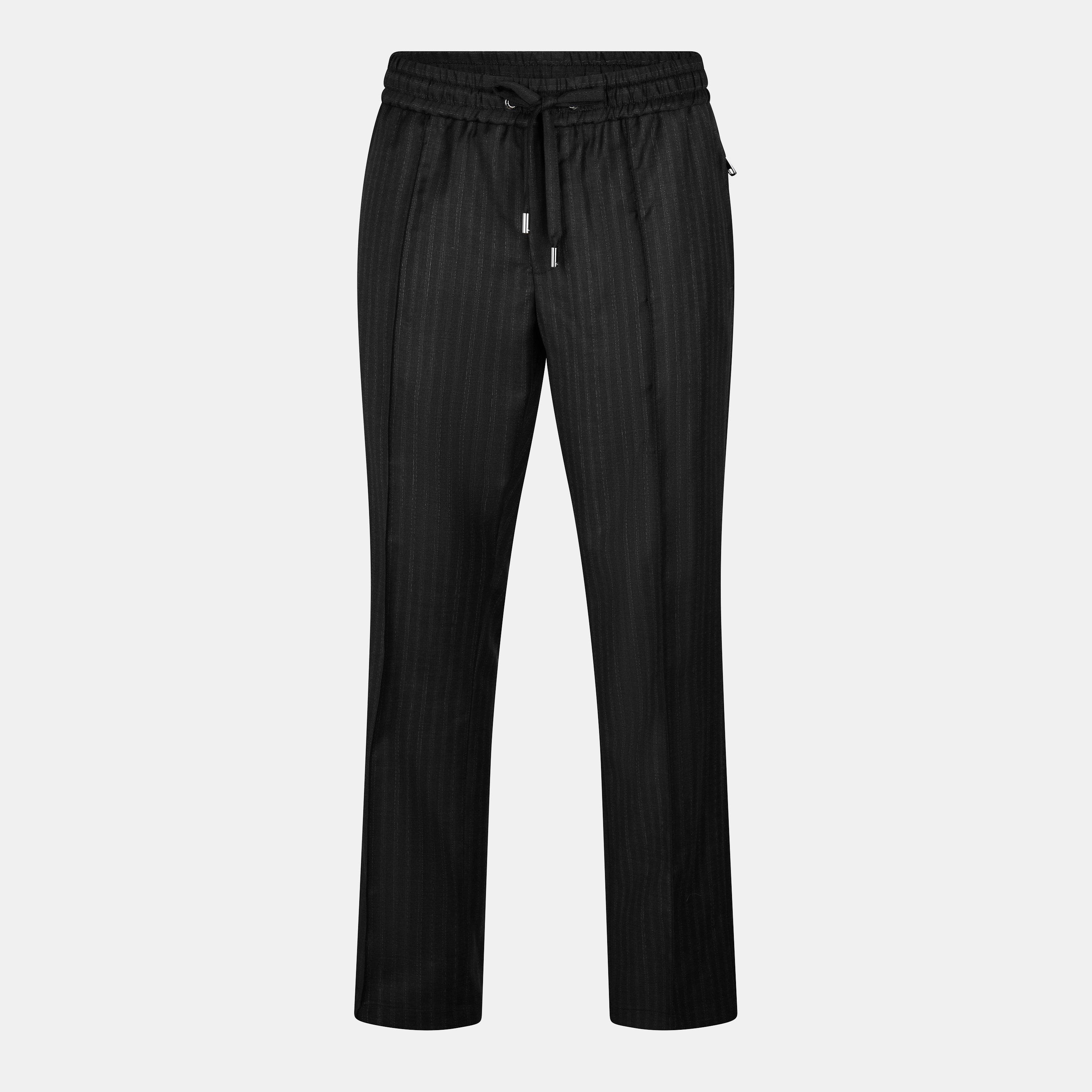 Black - Dolce and Gabbana - Men's Pinstripe Tailored Trousers - 1