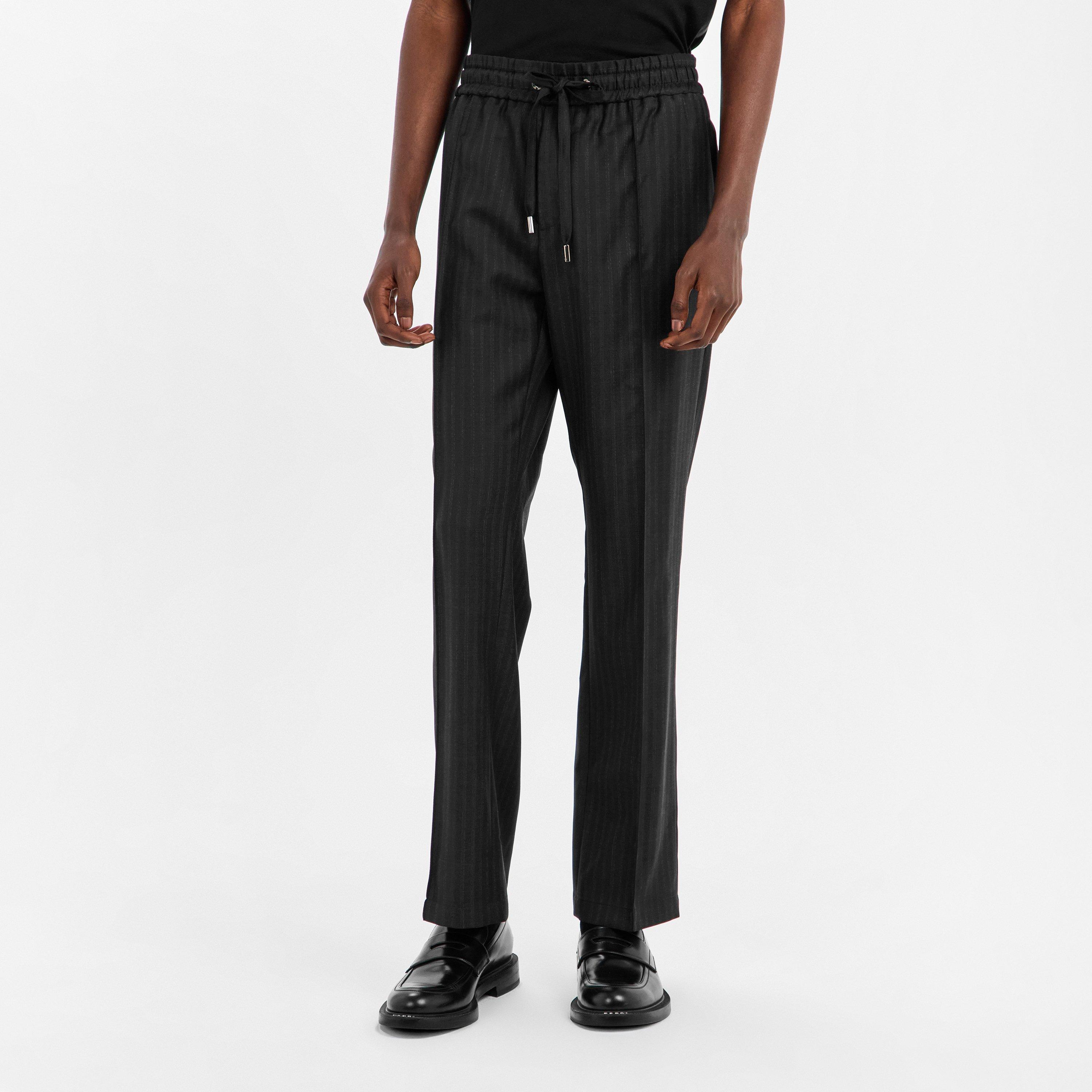 Black - Dolce and Gabbana - Men's Pinstripe Tailored Trousers - 3