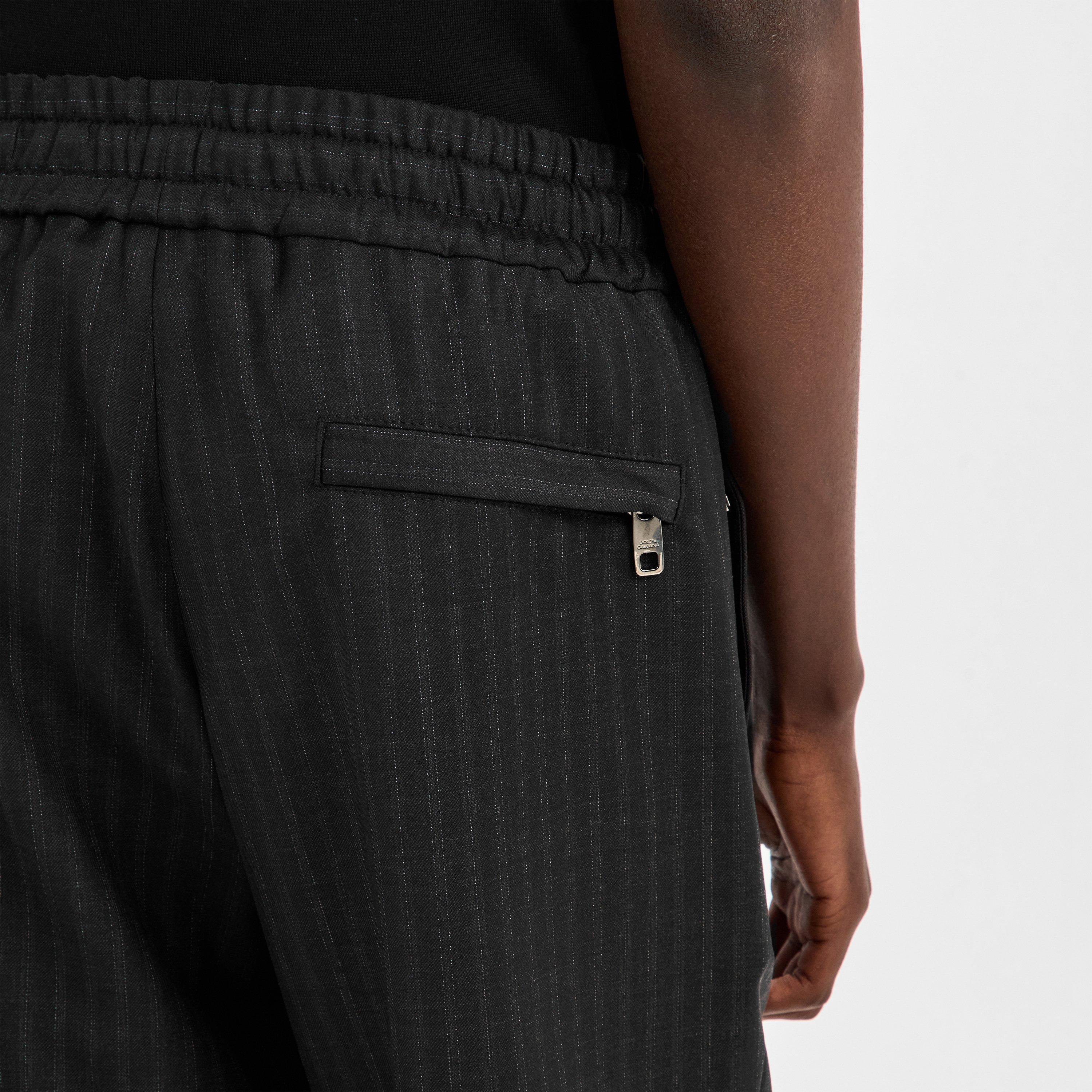 Black - Dolce and Gabbana - Men's Pinstripe Tailored Trousers - 5