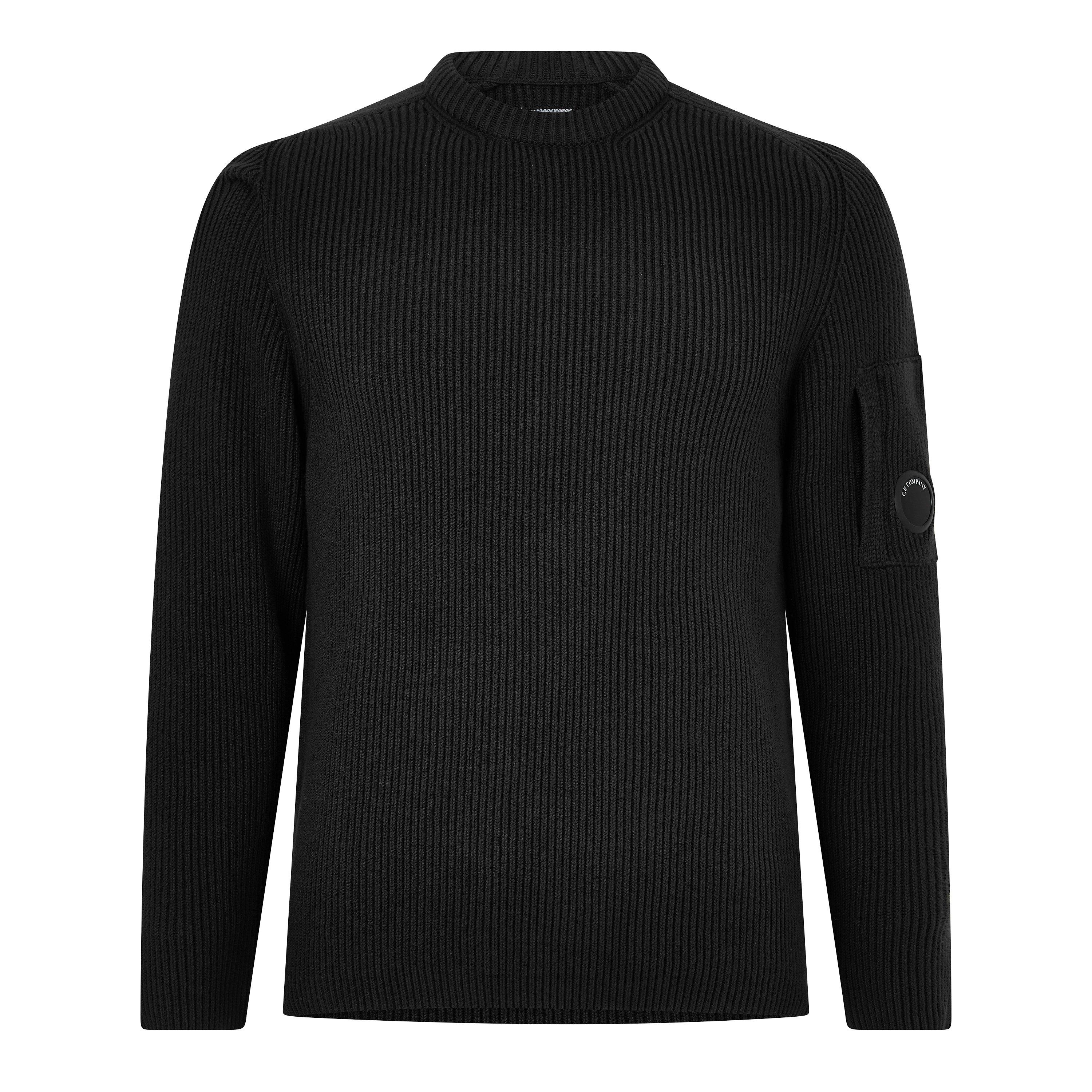 Cp Company Men's Cp Full Rib Crew Sn64 - Raven 985 - M (48)