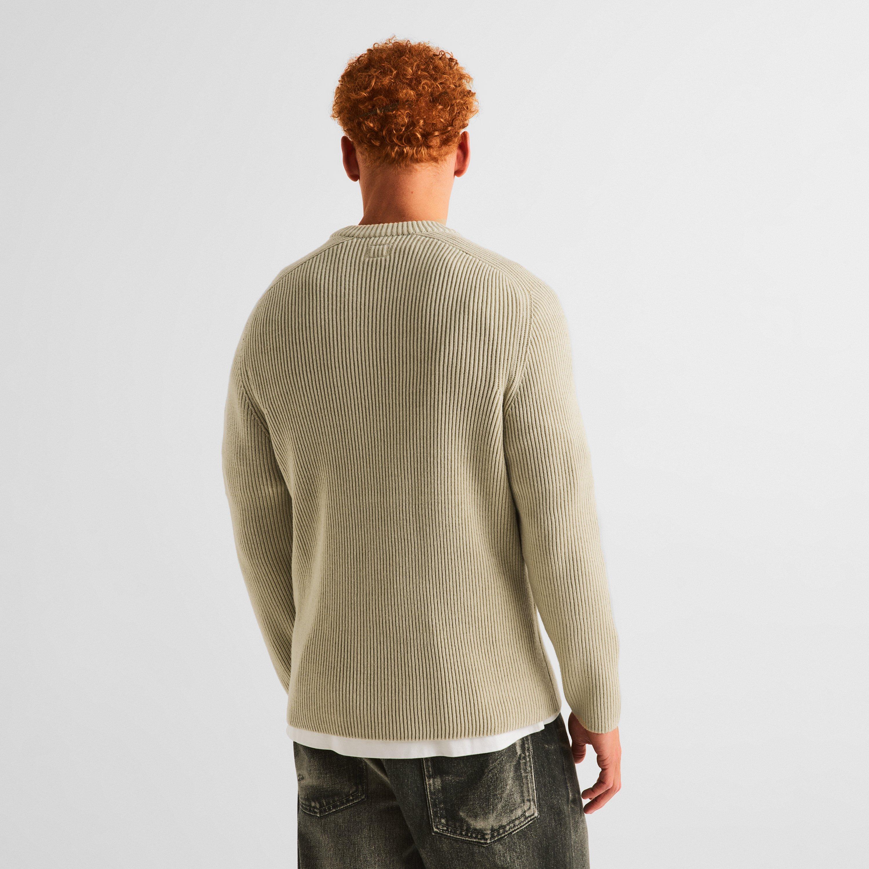 Silver Birc 120 - CP Company - Men's Full-Rib Crew Cotton Long-Sleeve Jumper - 4