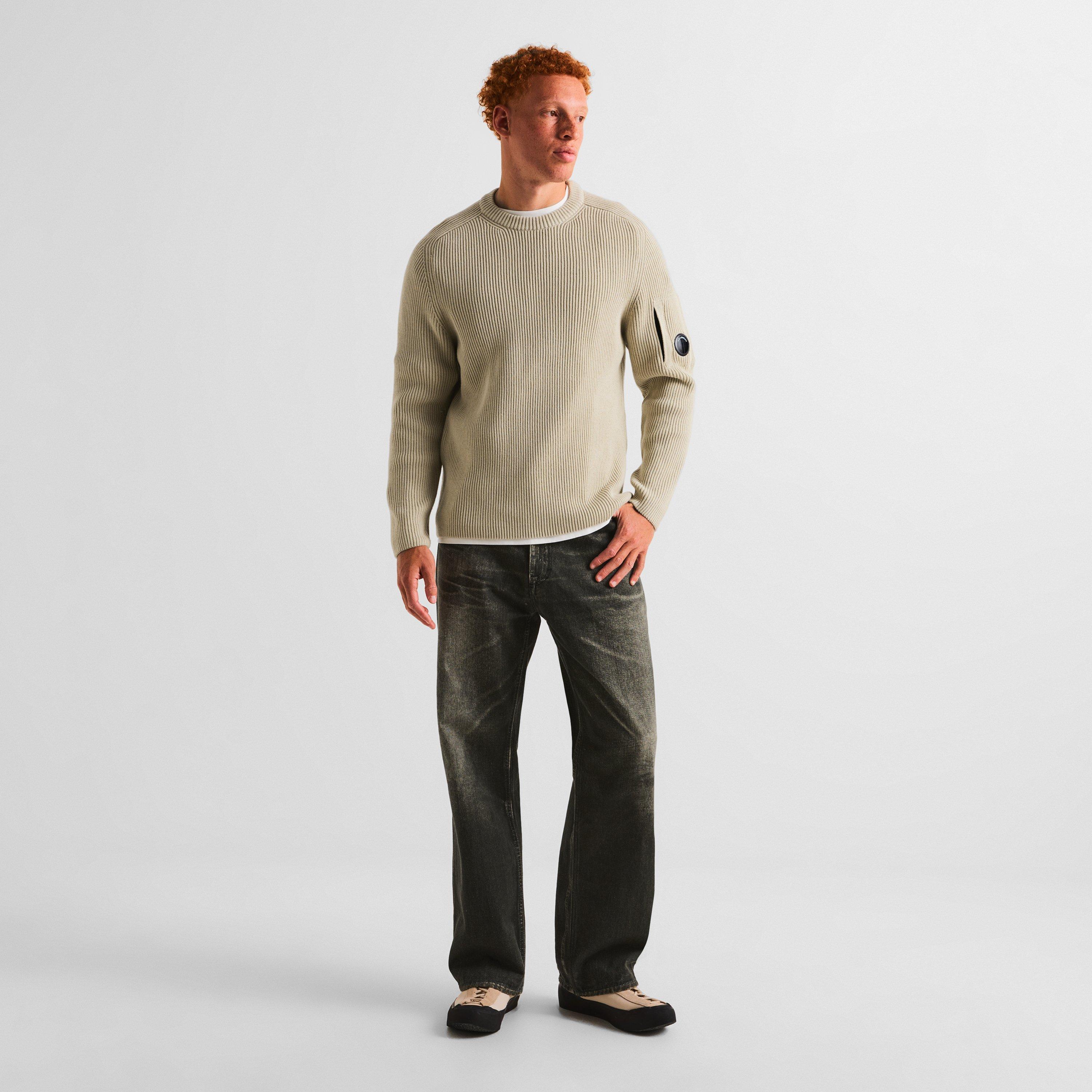 Silver Birc 120 - CP Company - Men's Full-Rib Crew Cotton Long-Sleeve Jumper - 6