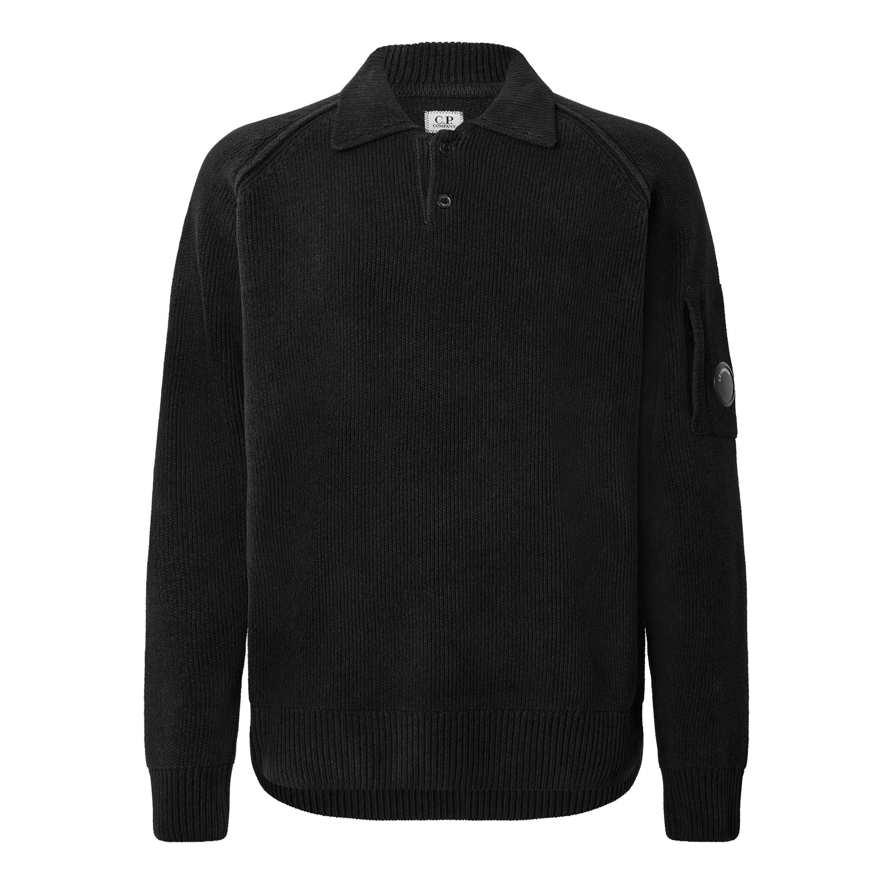 Black 999 - CP Company - CP Chenille Polo Sn64 - 1