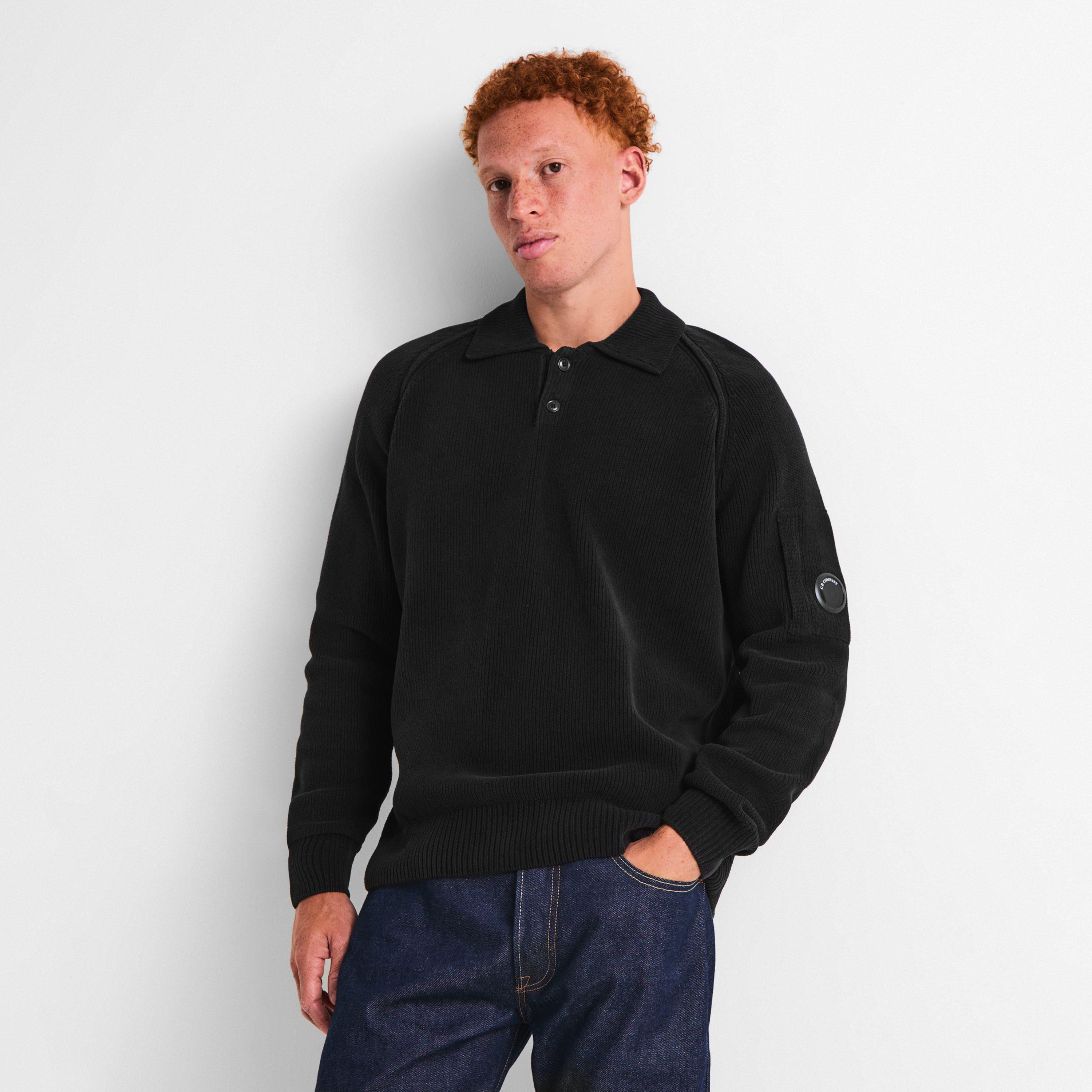 Black 999 - CP Company - CP Chenille Polo Sn64 - 3