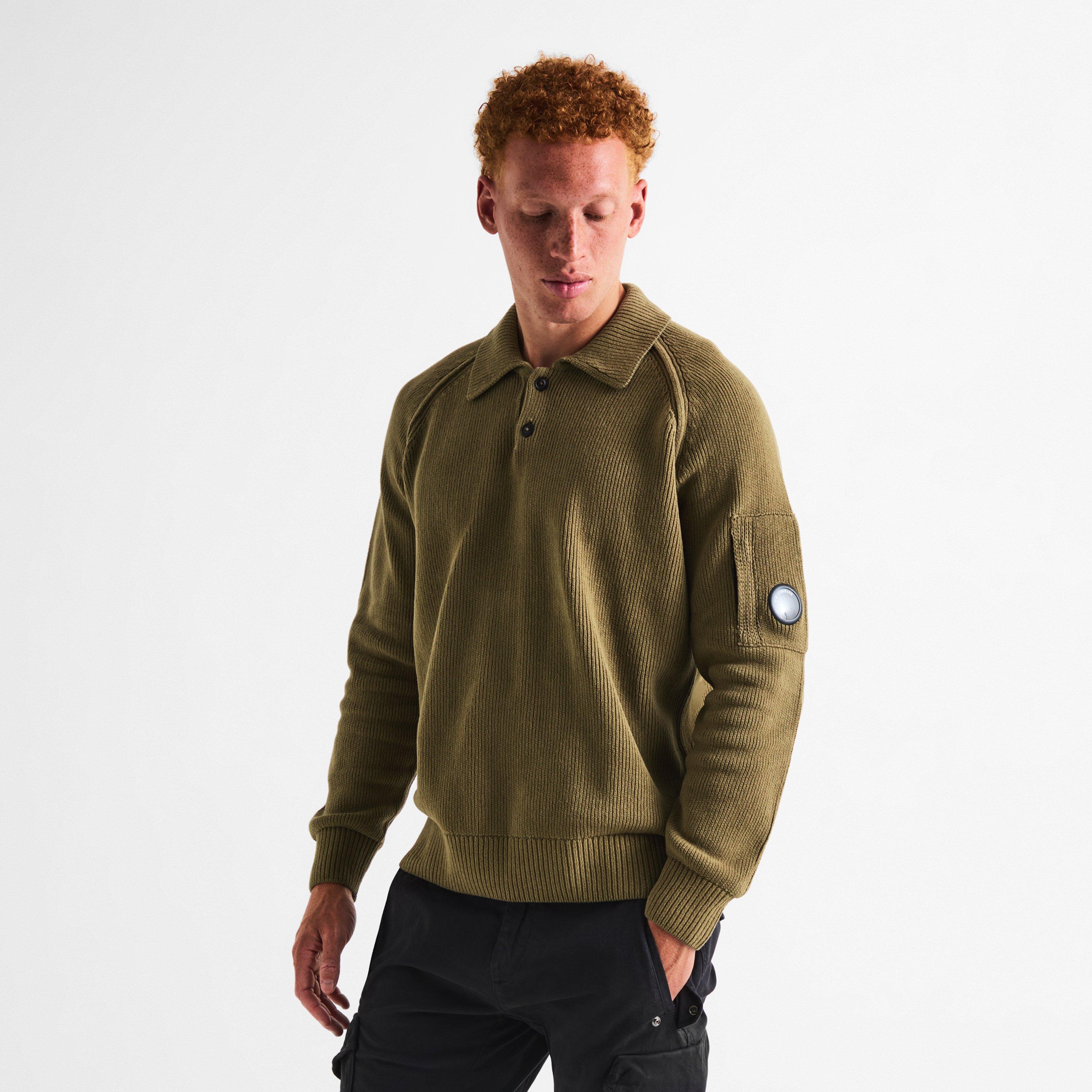 Ermine 340 - CP Company - Men's Cotton Chenille Long-Sleeve Polo Shirt - 3