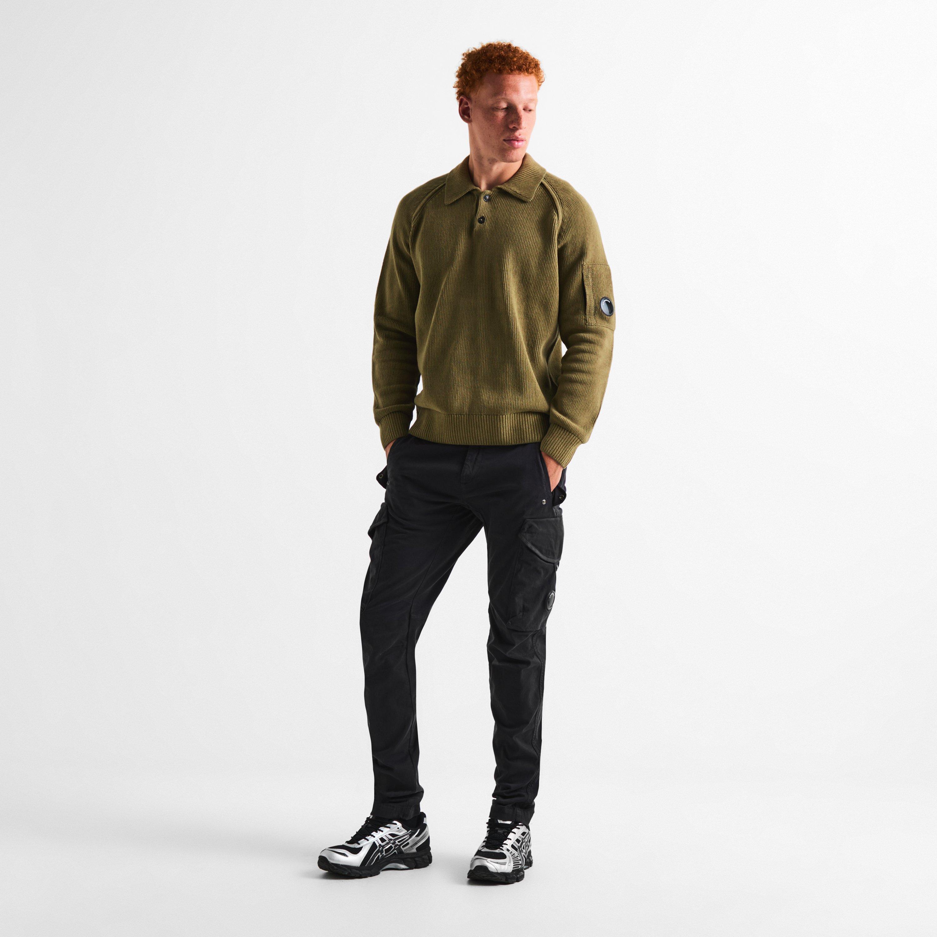 Ermine 340 - CP Company - Men's Cotton Chenille Long-Sleeve Polo Shirt - 6
