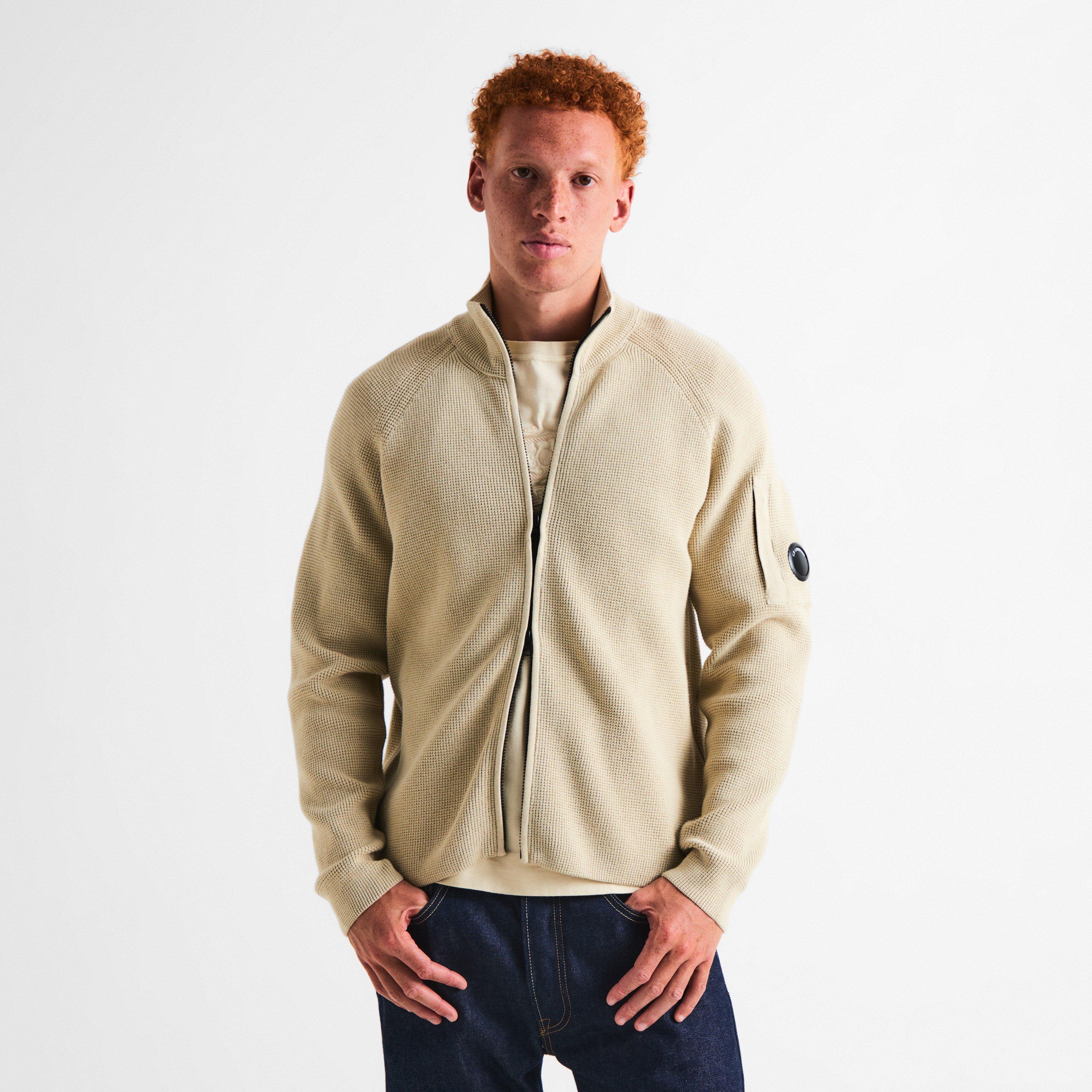 Silver Birc 120 - CP Company - CP Waffle Zip Thru Sn64 - 3