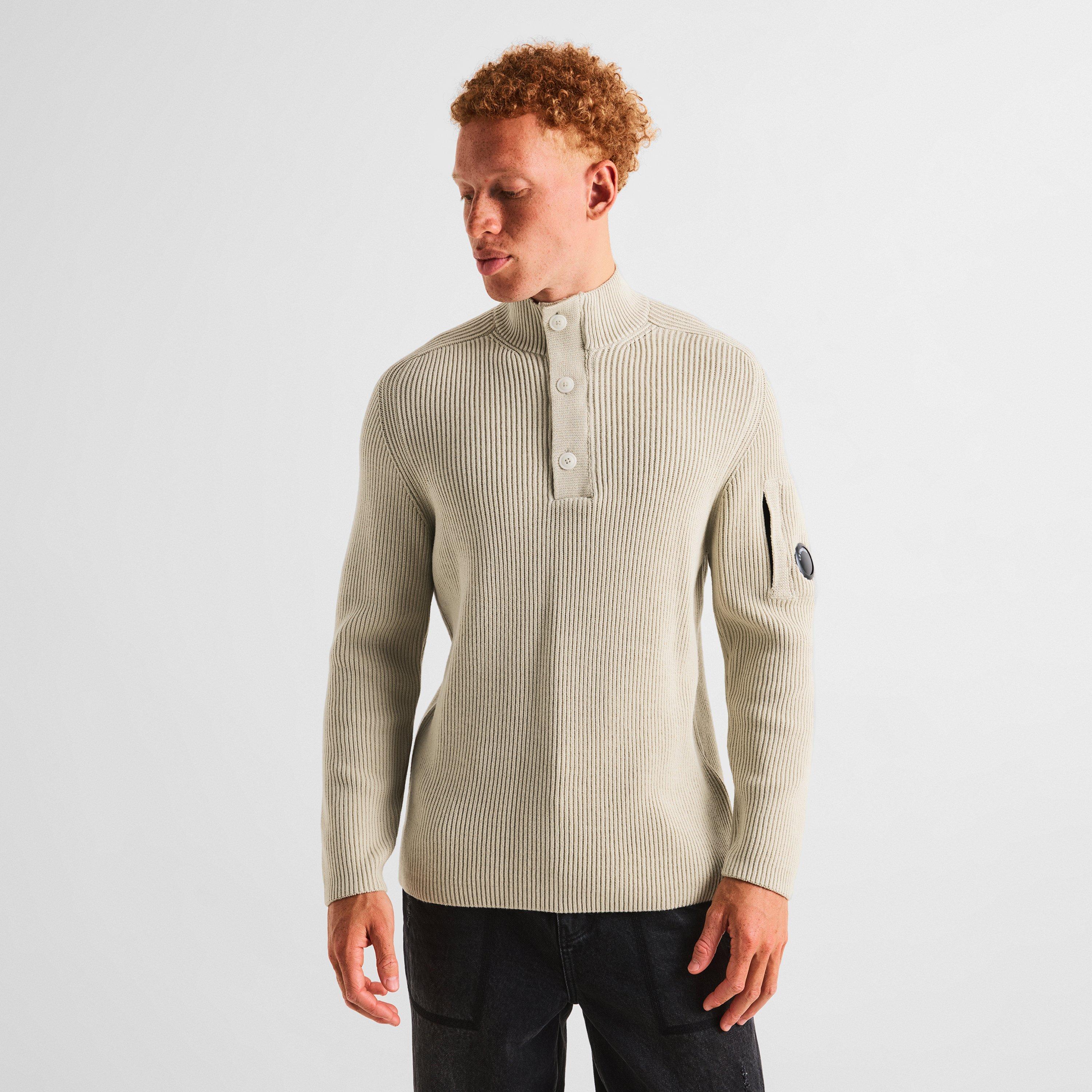 Silver Birc 120 - CP Company - CP Rib Button Knit Sn64 - 3
