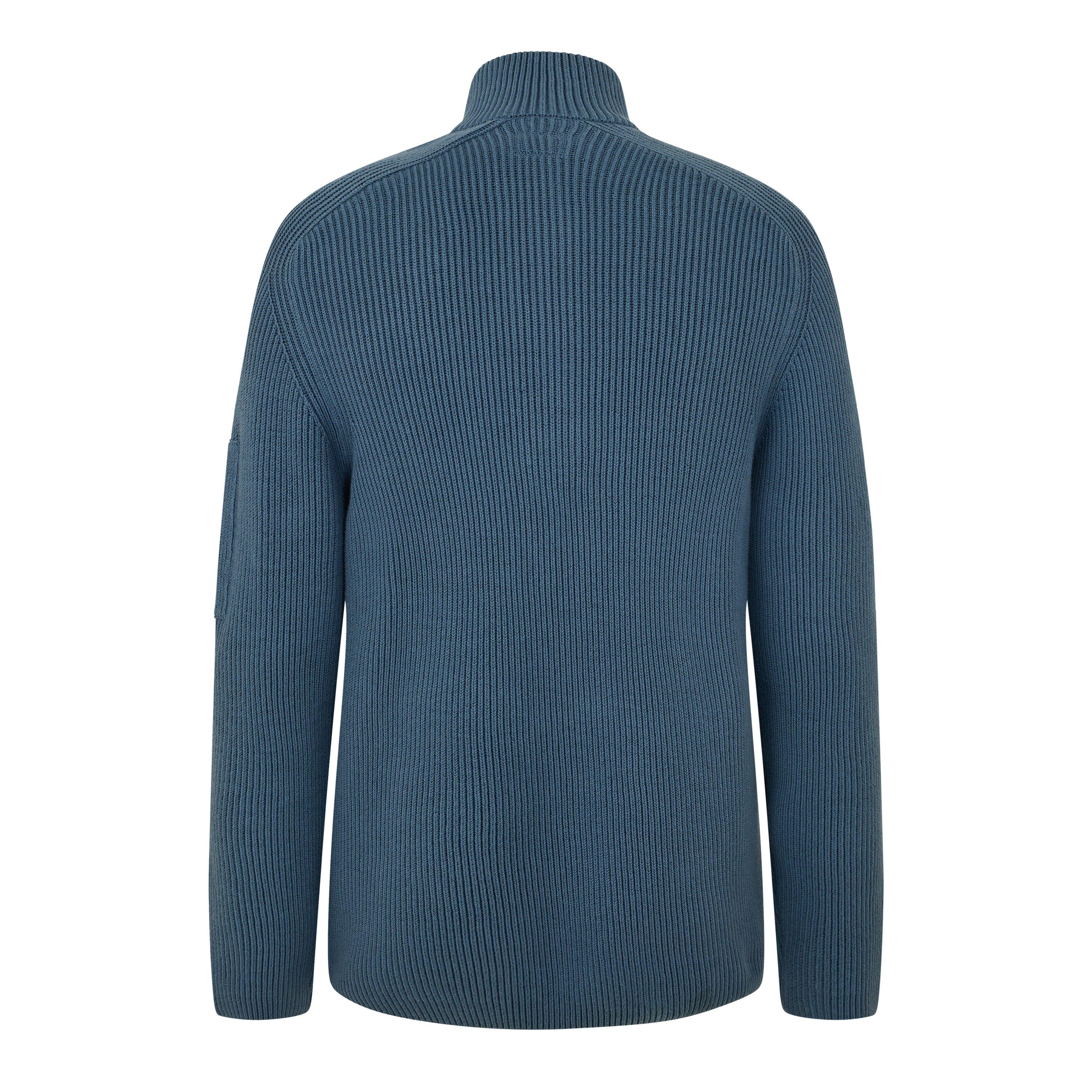 Orion Blue 871 - CP Company - CP Rib Button Knit Sn64 - 2