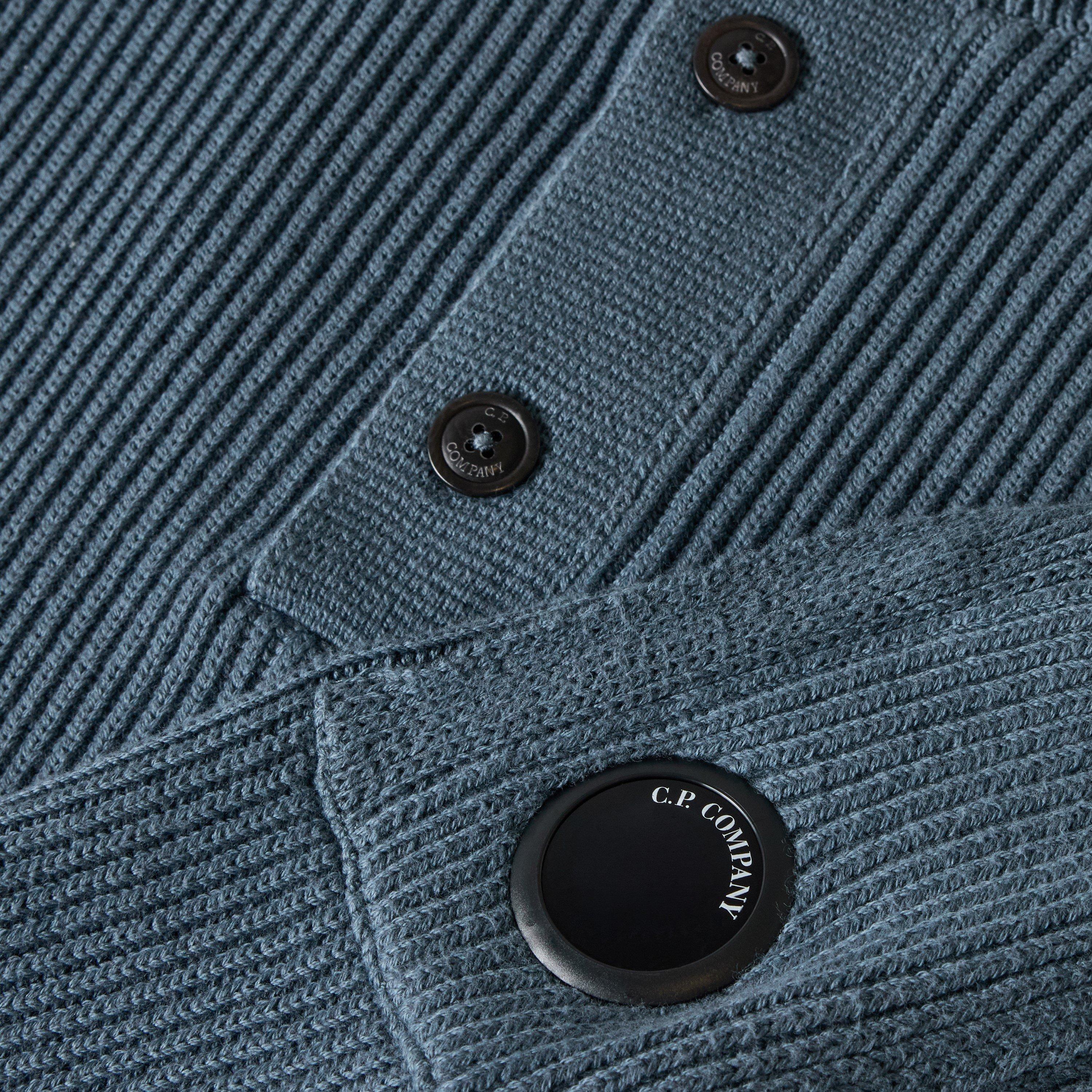 Orion Blue 871 - CP Company - CP Rib Button Knit Sn64 - 5
