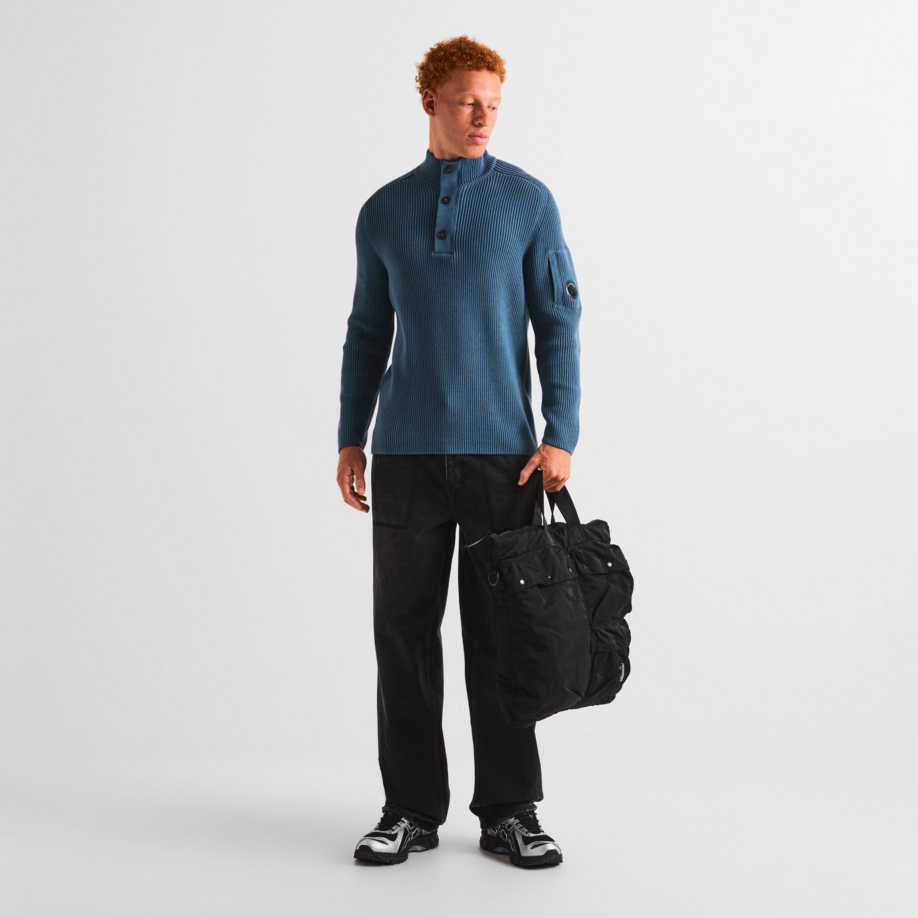Orion Blue 871 - CP Company - CP Rib Button Knit Sn64 - 6