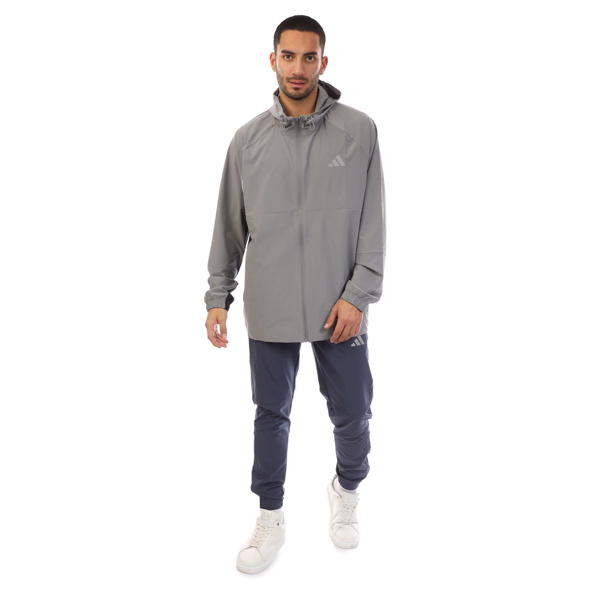 Grey - adidas - Climacool Woven Jacket - 4