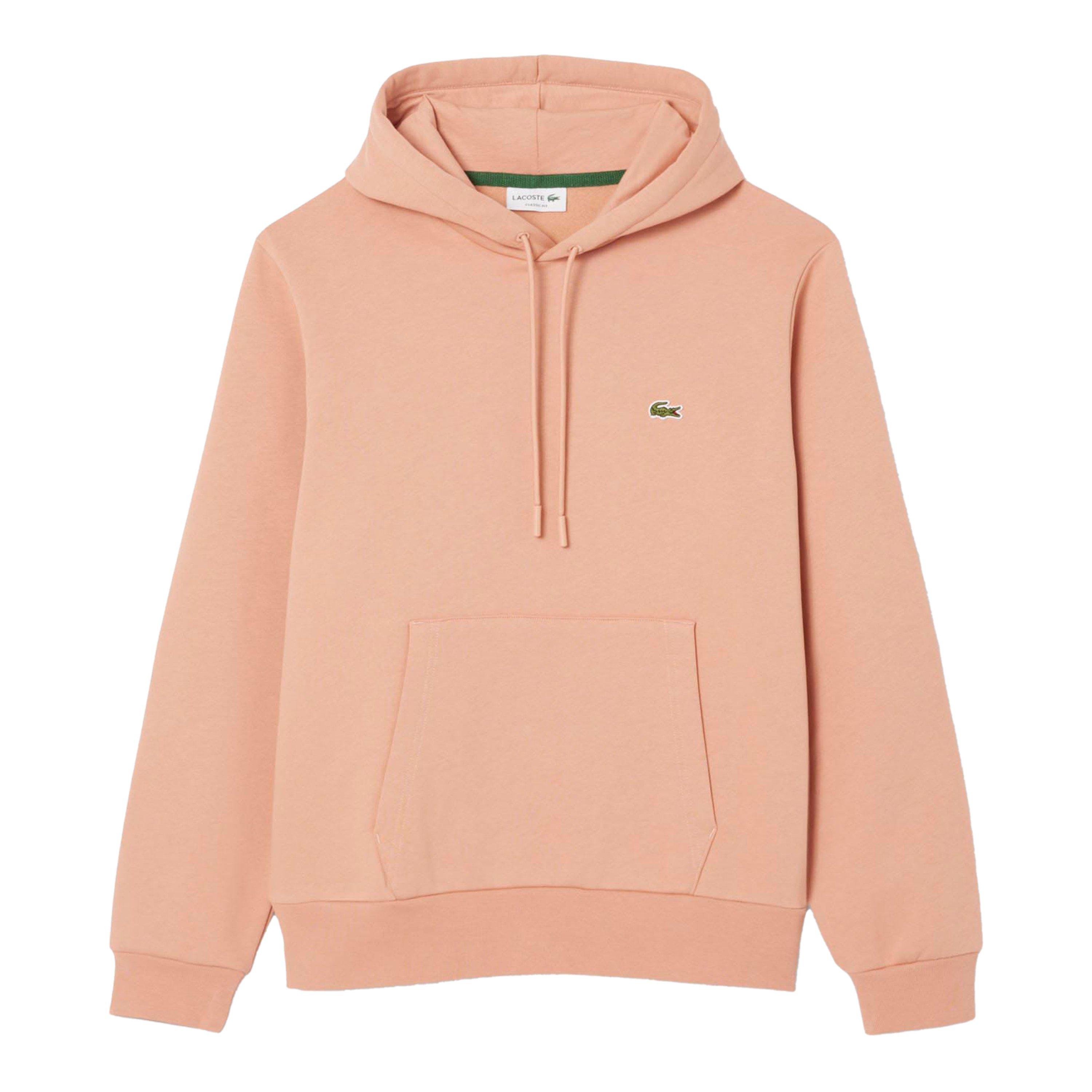 Orange - Lacoste - Organic Cotton Fleece Hoodie - 1