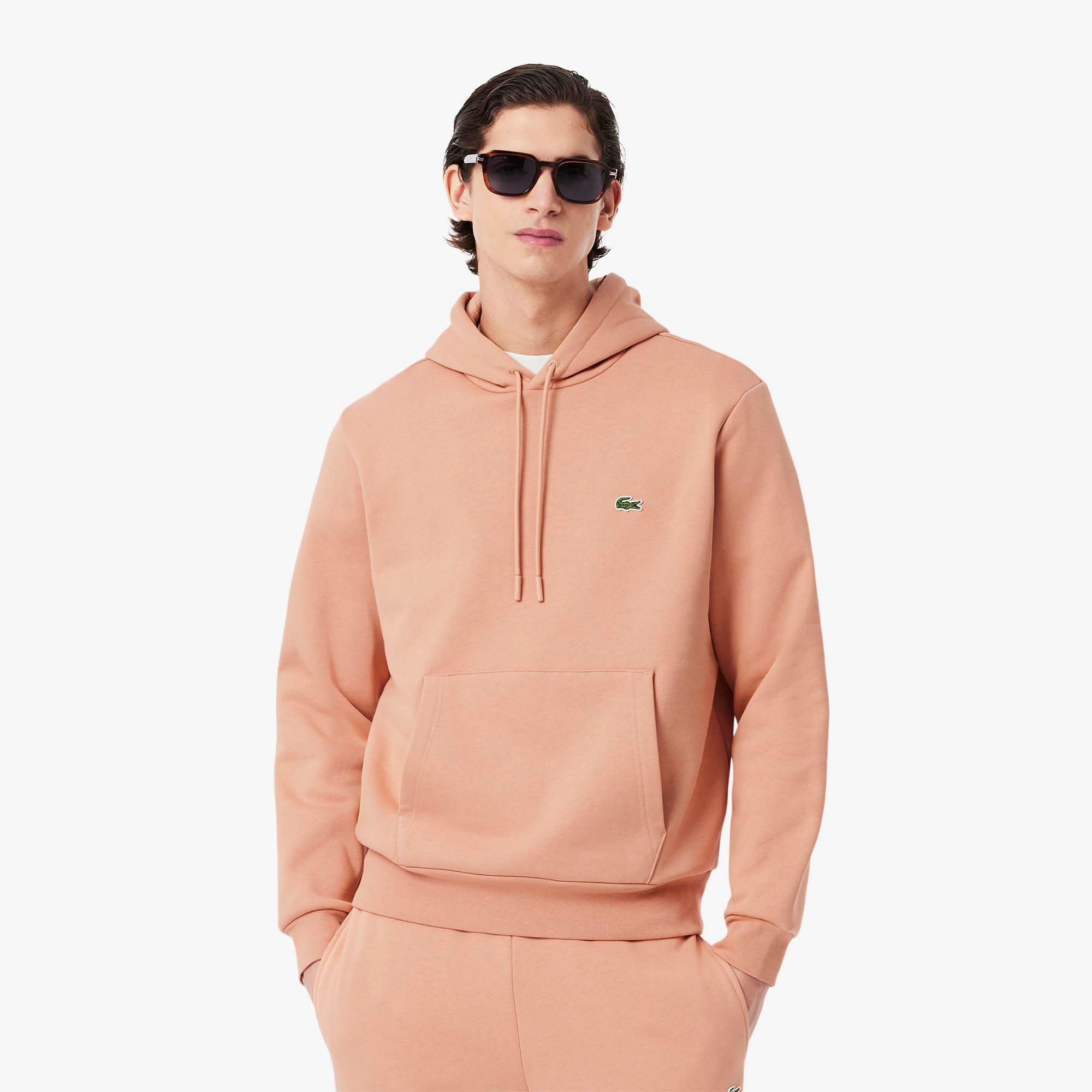 Orange - Lacoste - Organic Cotton Fleece Hoodie - 2