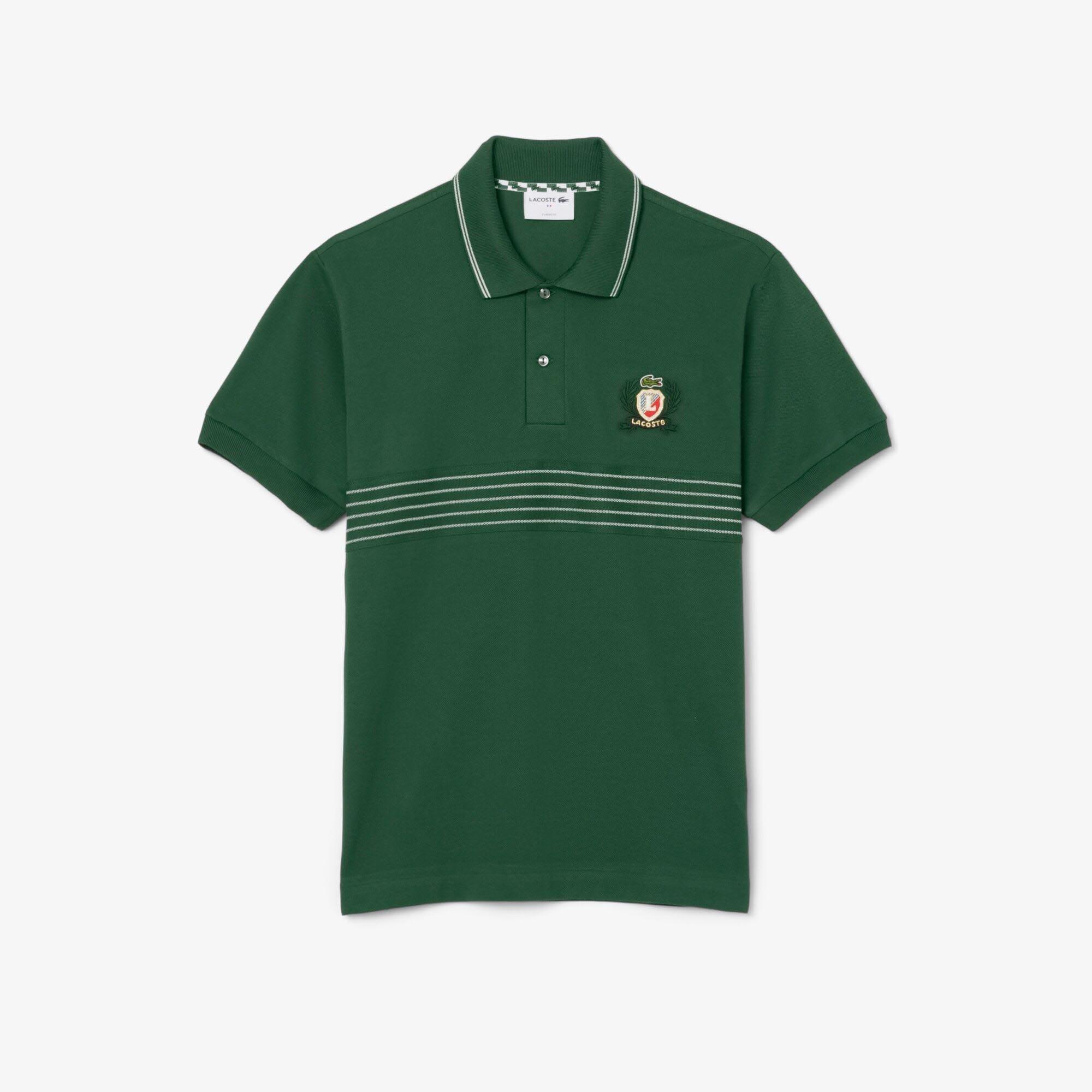 Green - Lacoste - Classic-Fit L.12.12 Embroidered Shield Polo Shirt - 1