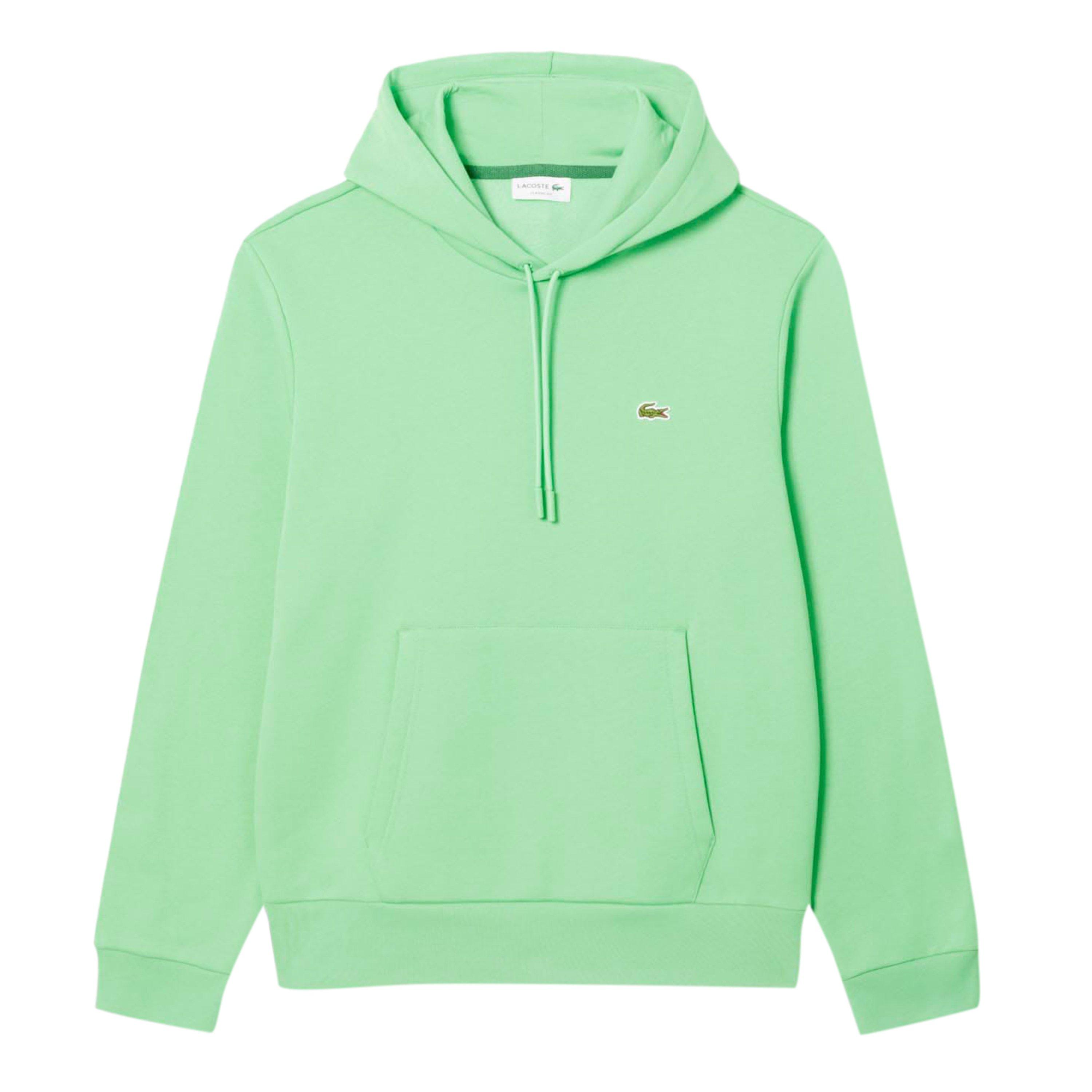 Green - Lacoste - Organic Cotton Fleece Hoodie - 1